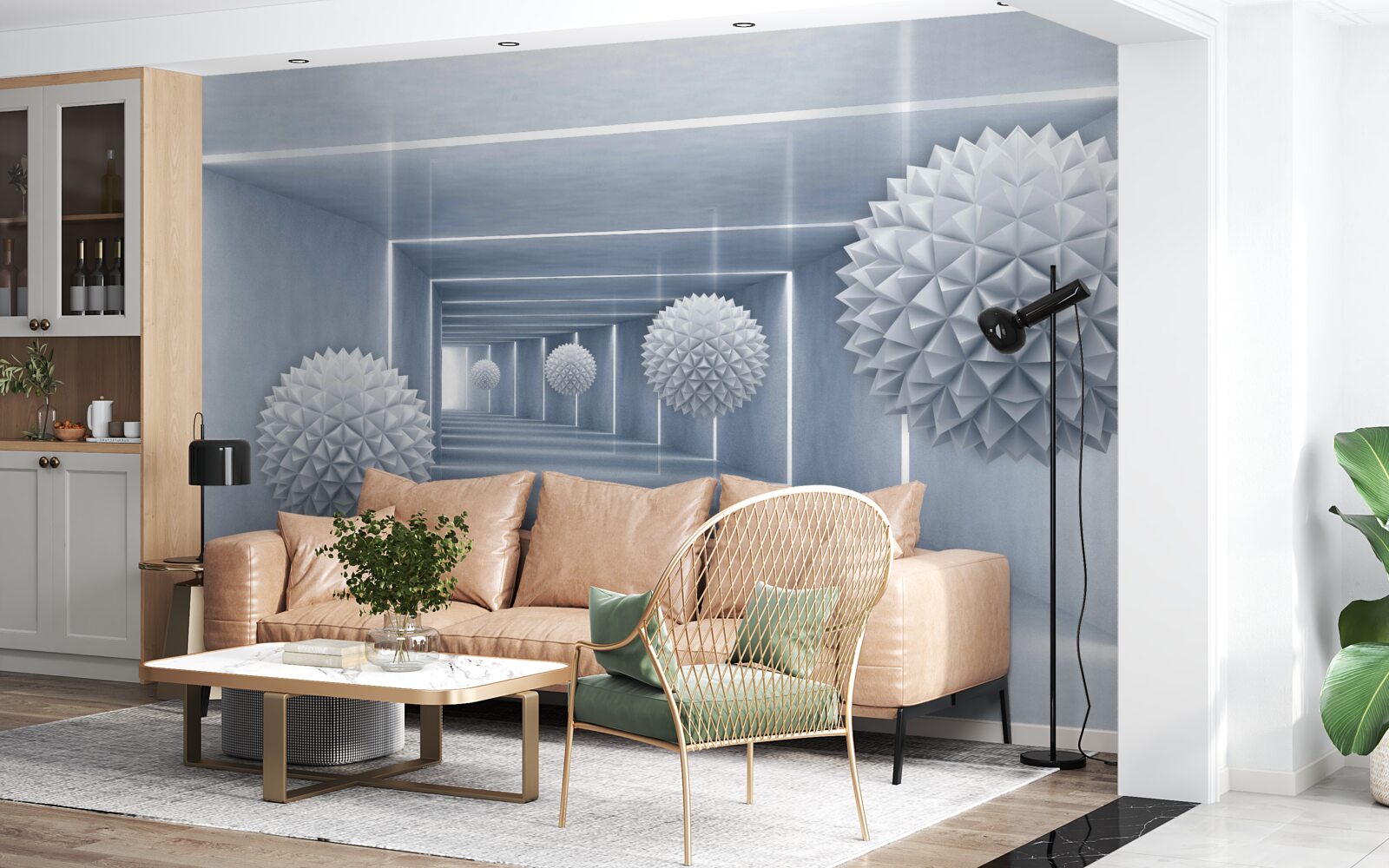 Fototapeta gule plávajúce v pravouhlom priechode