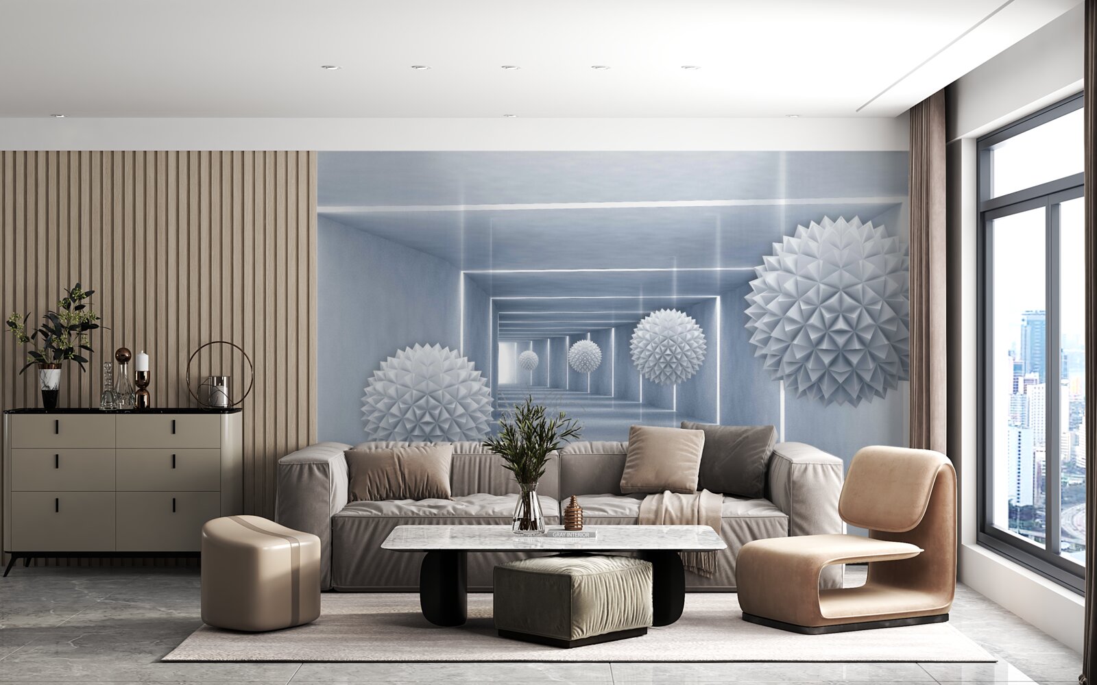 Fototapeta gule plávajúce v pravouhlom priechode