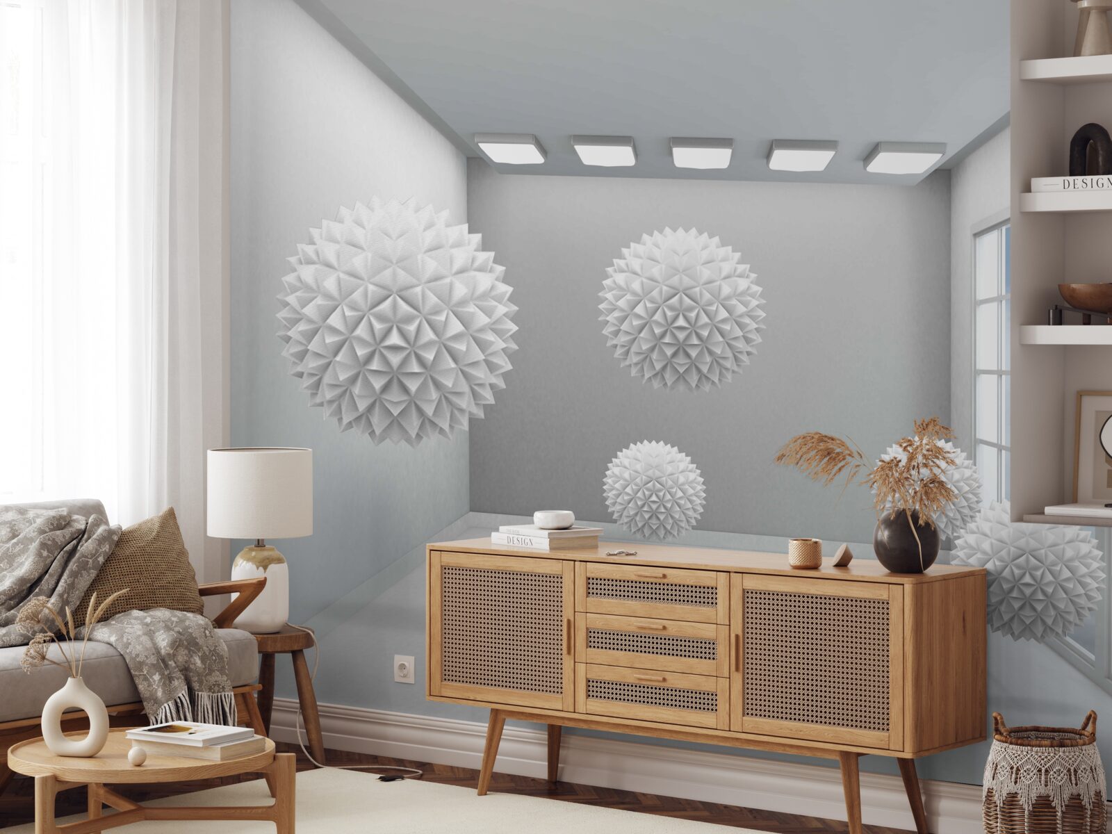 Fototapeta ostré biele gule vo svetlej miestnosti