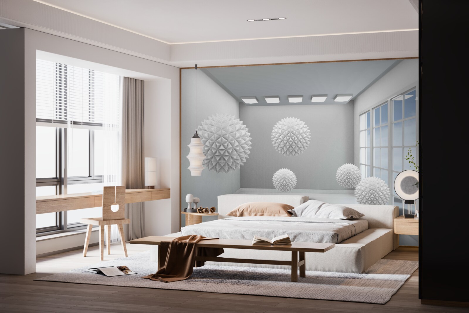 Fototapeta ostré biele gule vo svetlej miestnosti