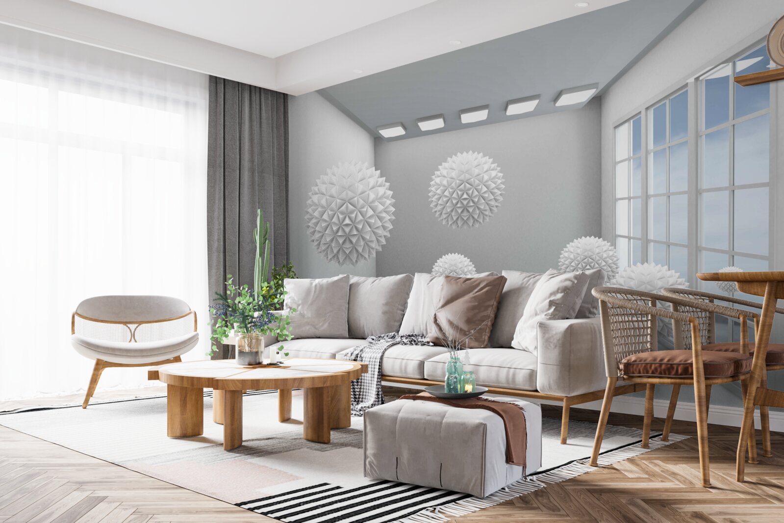 Fototapeta ostré biele gule vo svetlej miestnosti