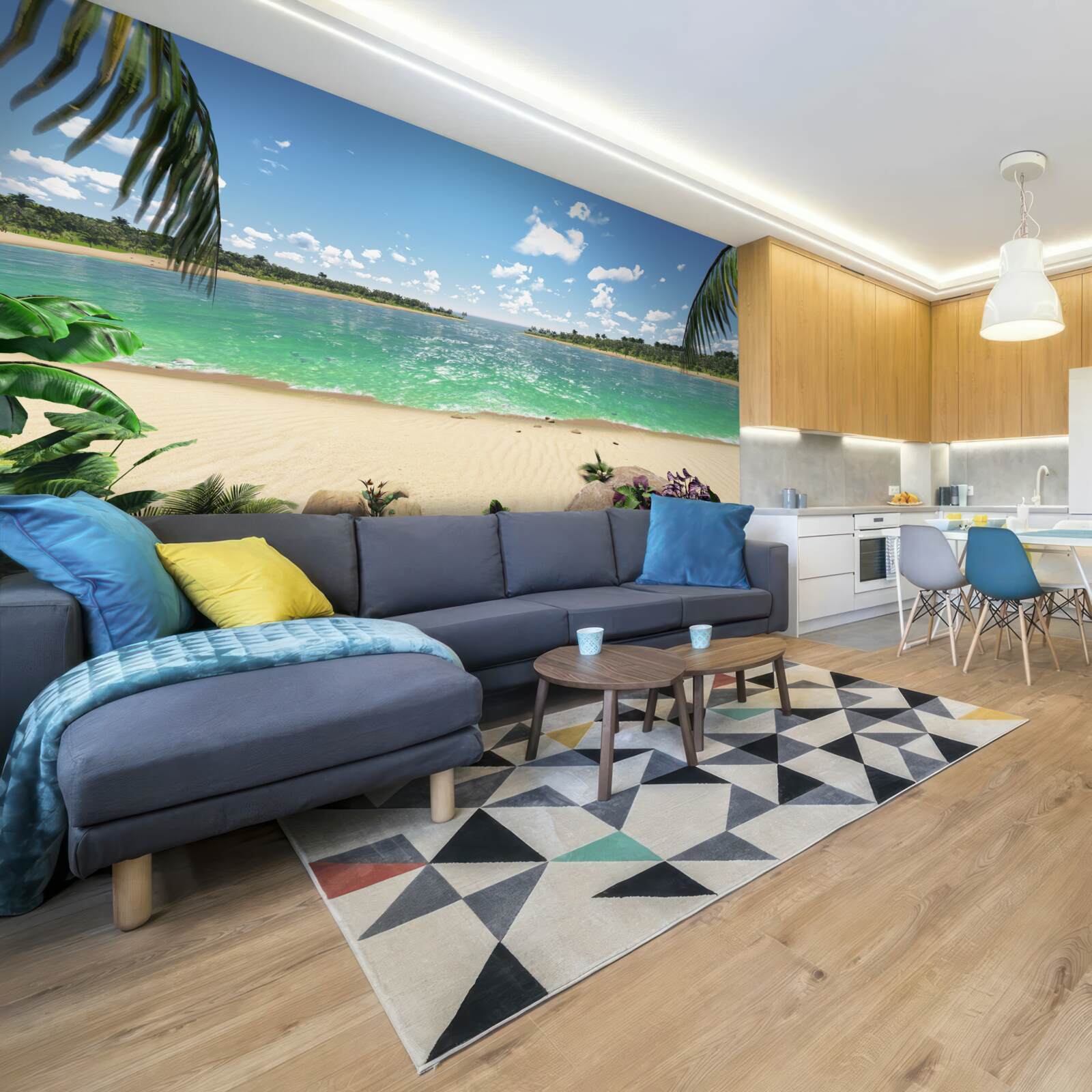 Fototapeta pláž so zlatým pieskom na tyrkysovom pobreží