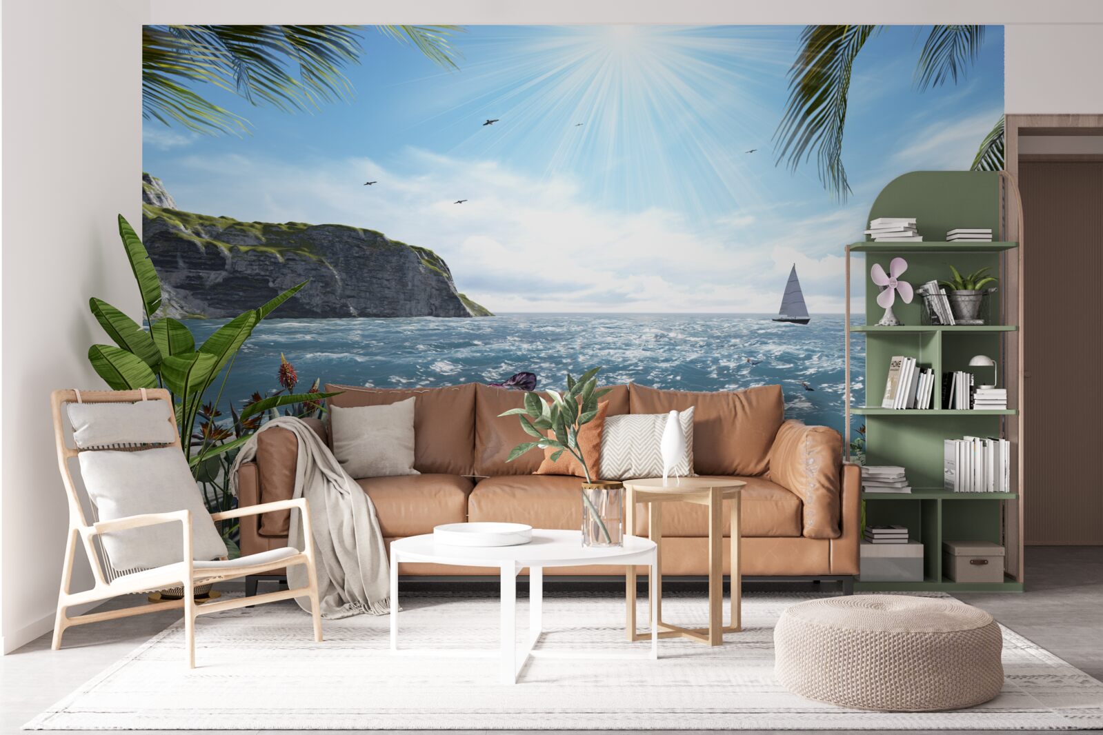 Fototapeta svetelné lúče osvetľujú morskú hladinu