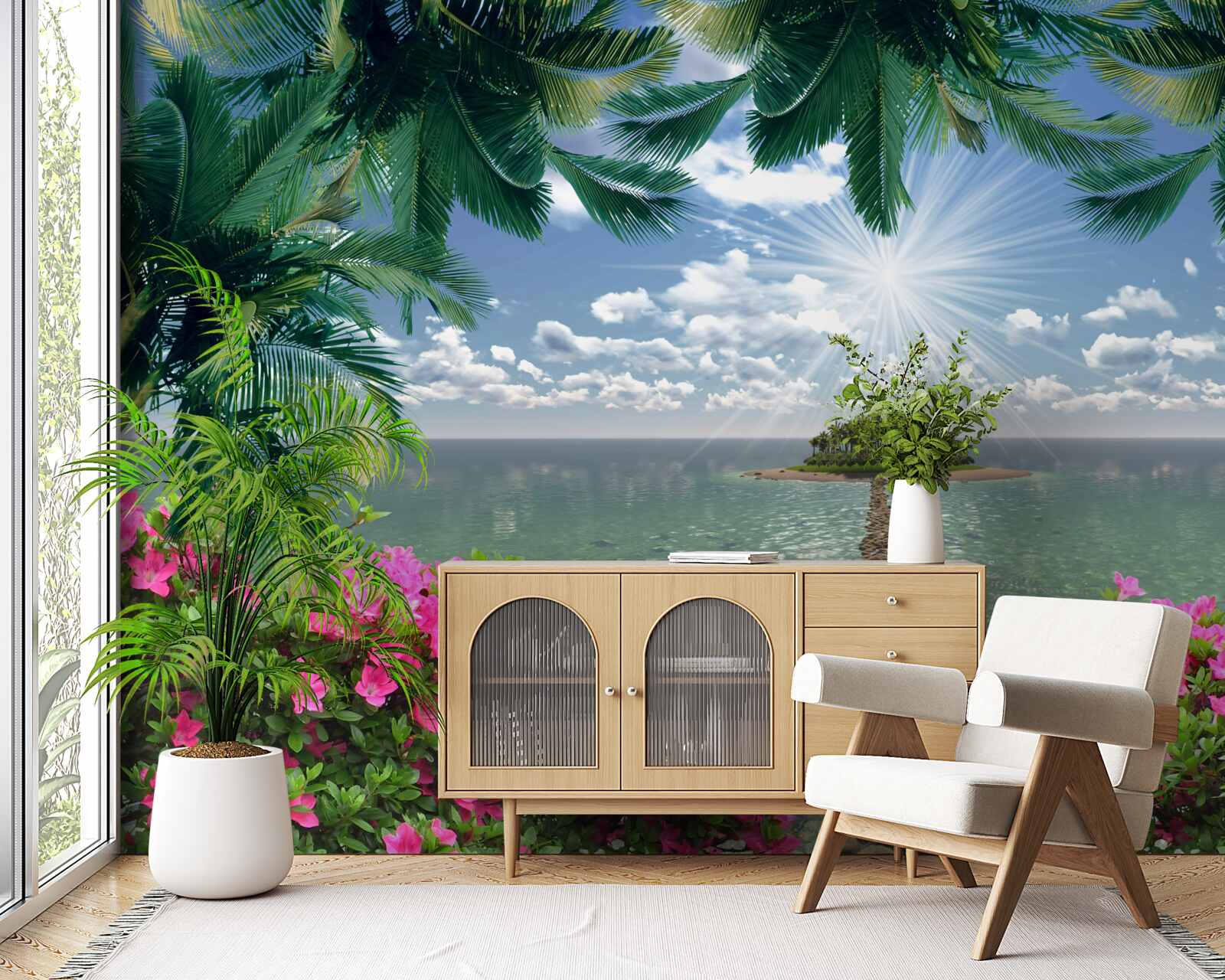 Fototapeta kamenná cesta vedúca na ostrov v oceáne