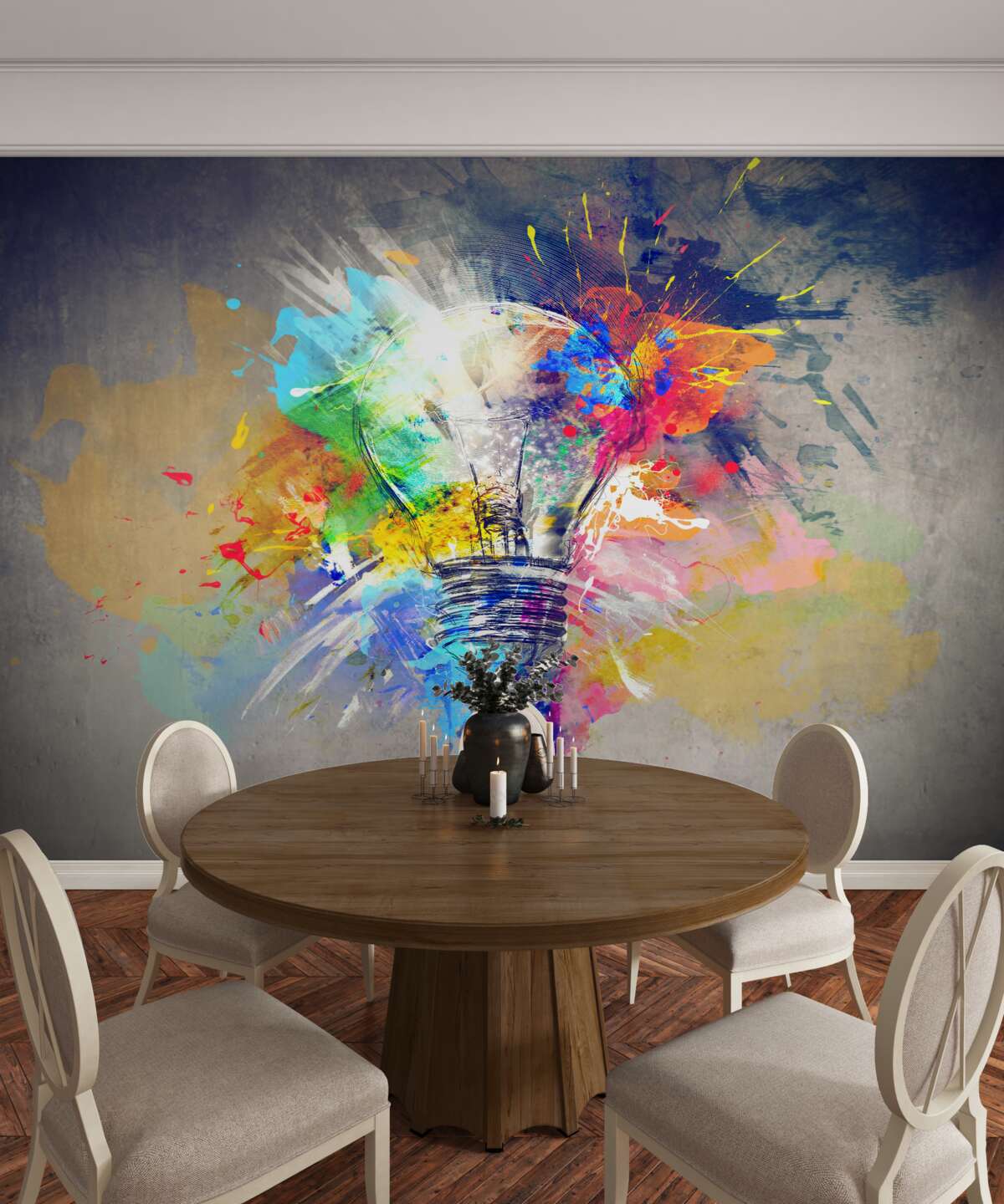 Fototapeta žiarivá farebná žiarovka