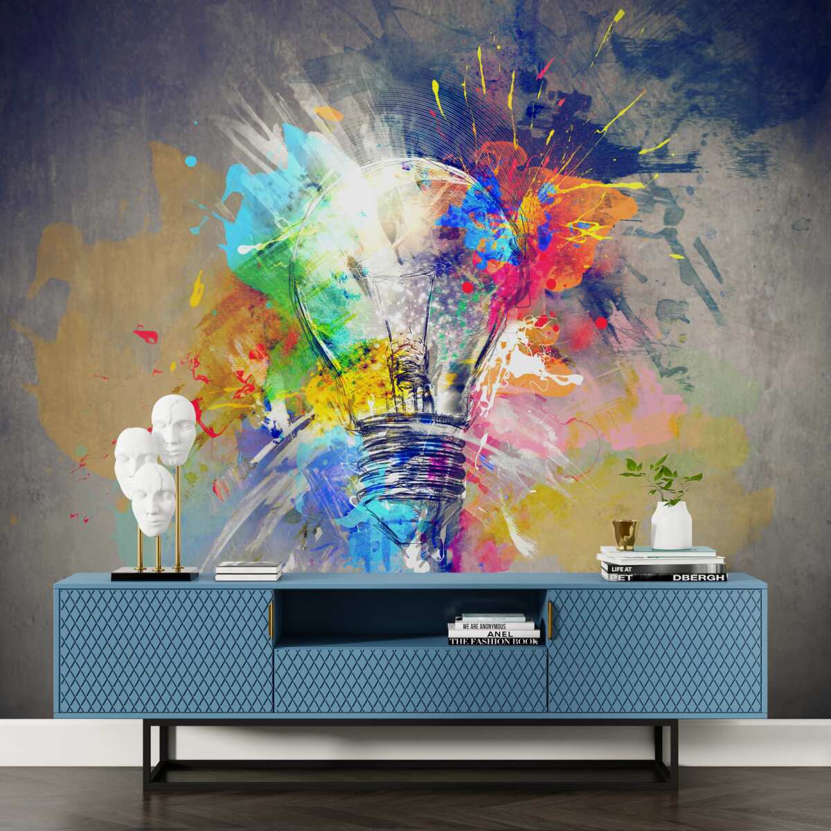 Fototapeta žiarivá farebná žiarovka