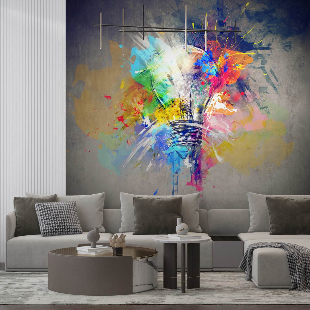 Fototapeta žiarivá farebná žiarovka