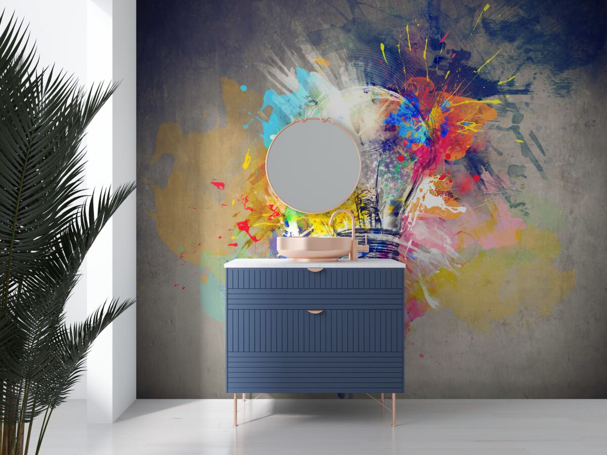 Fototapeta žiarivá farebná žiarovka