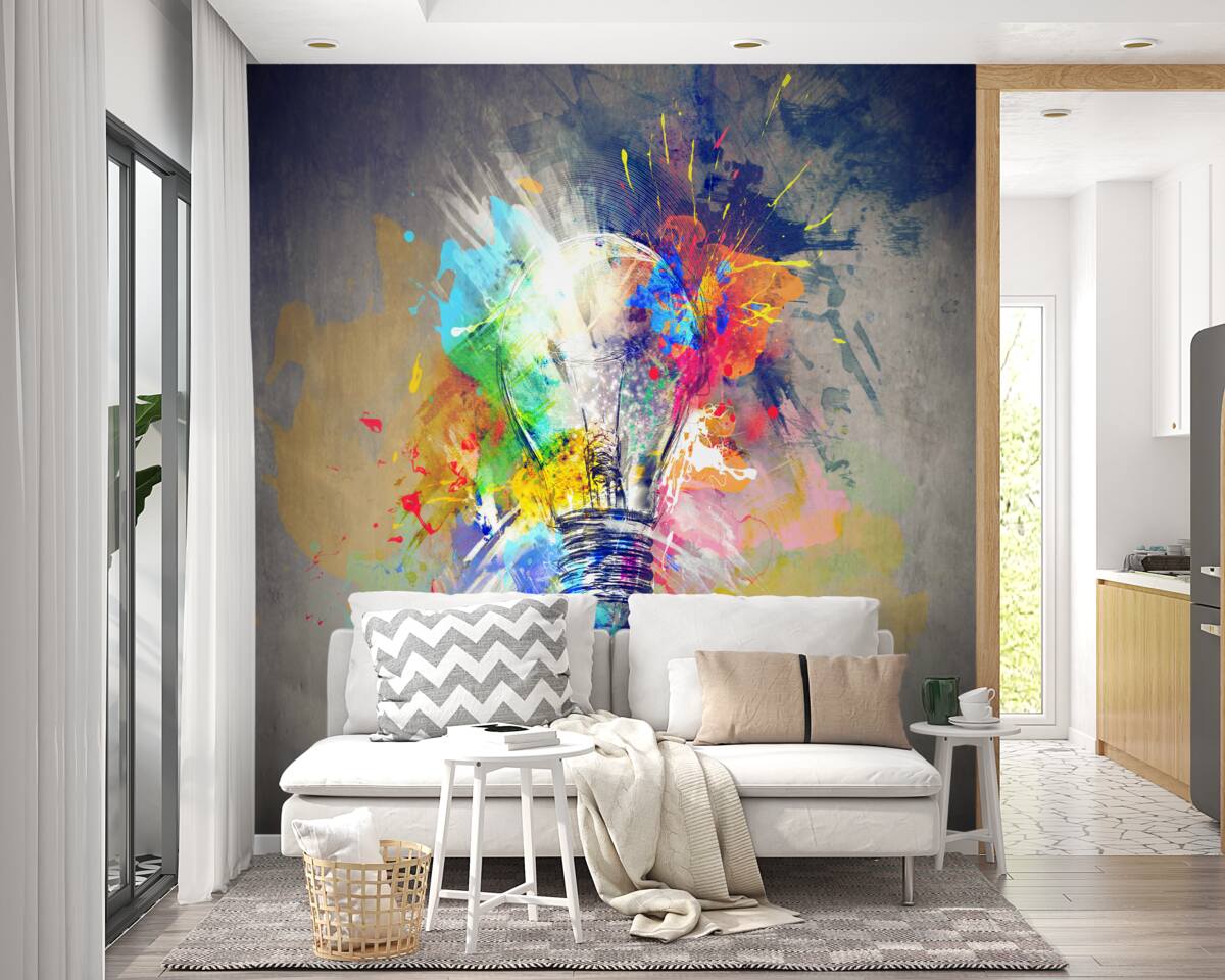 Fototapeta žiarivá farebná žiarovka