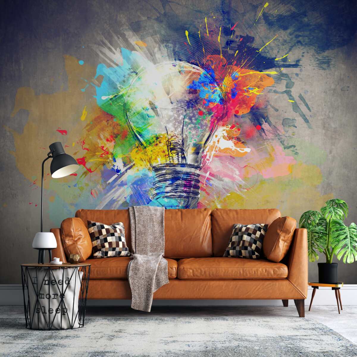 Fototapeta žiarivá farebná žiarovka