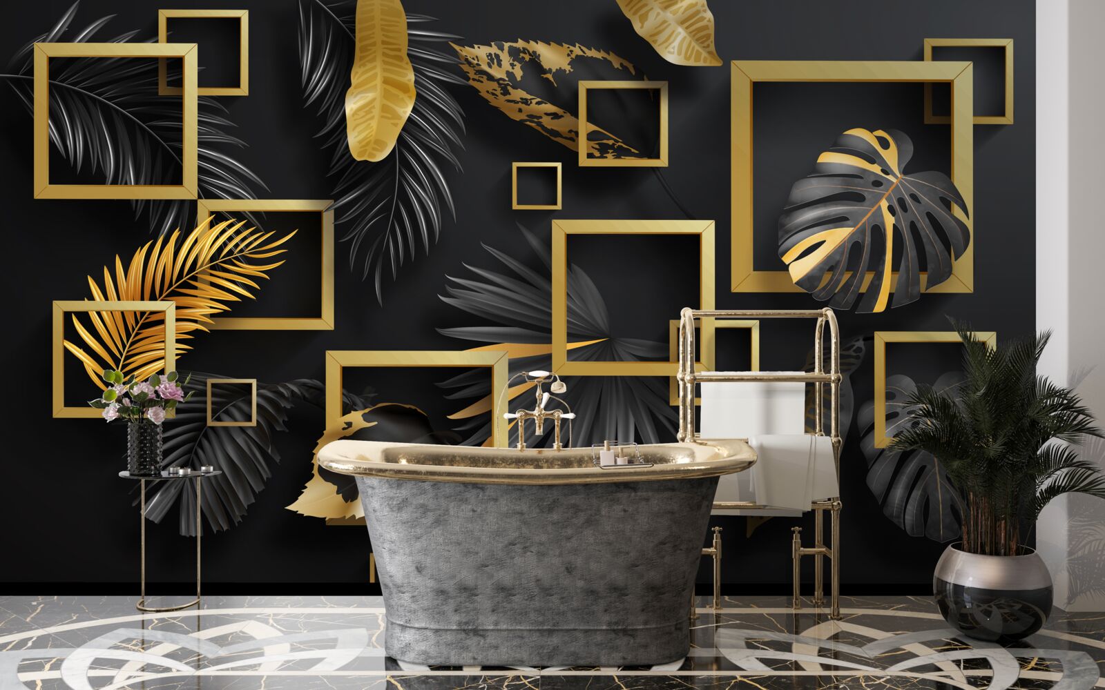 Fototapeta Ťažká stena má zlaté ramená