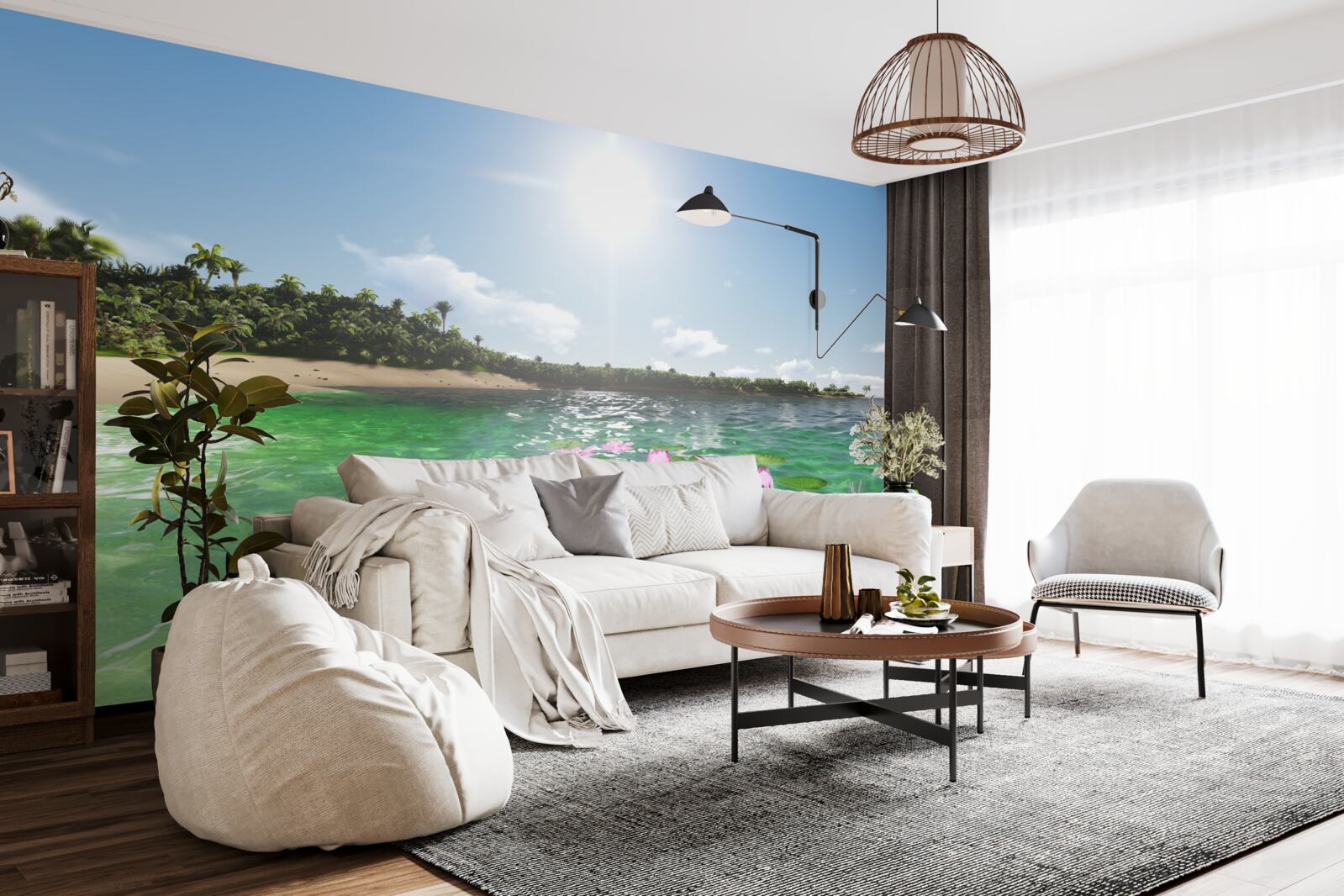 Fototapeta Ružové lotosy na vodnej hladine