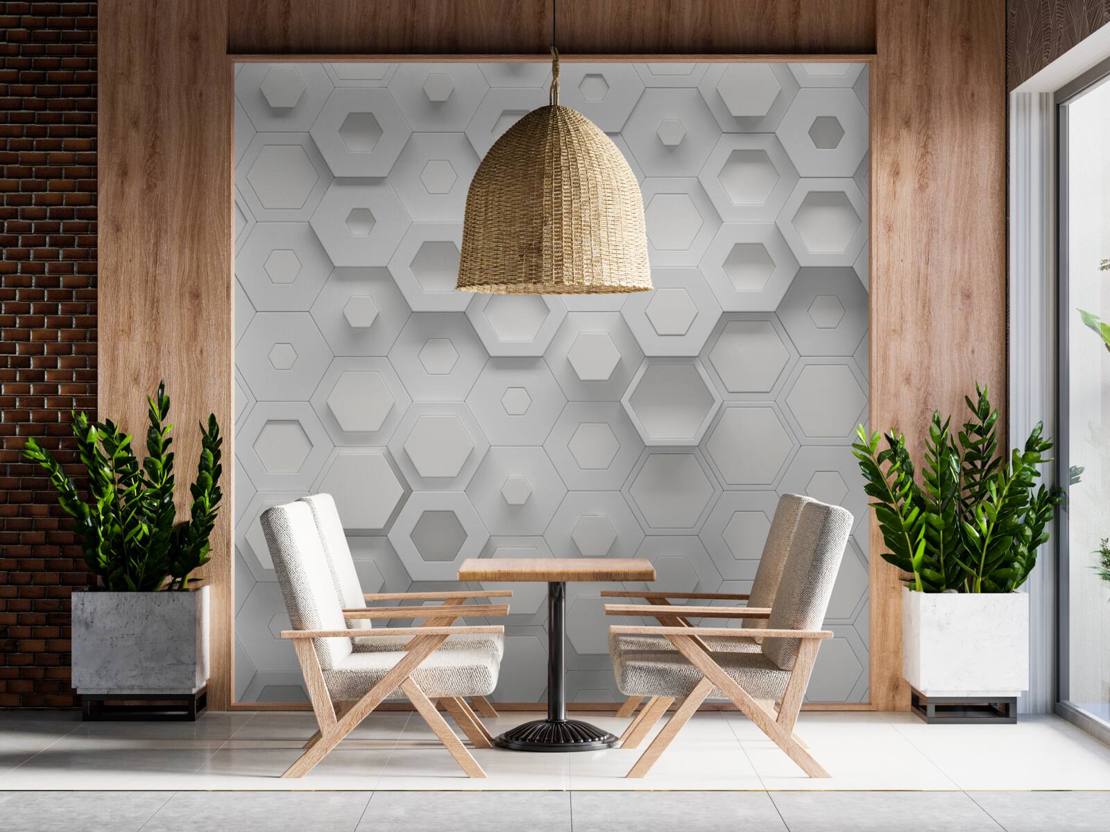 Fototapeta priestranné biele vzory