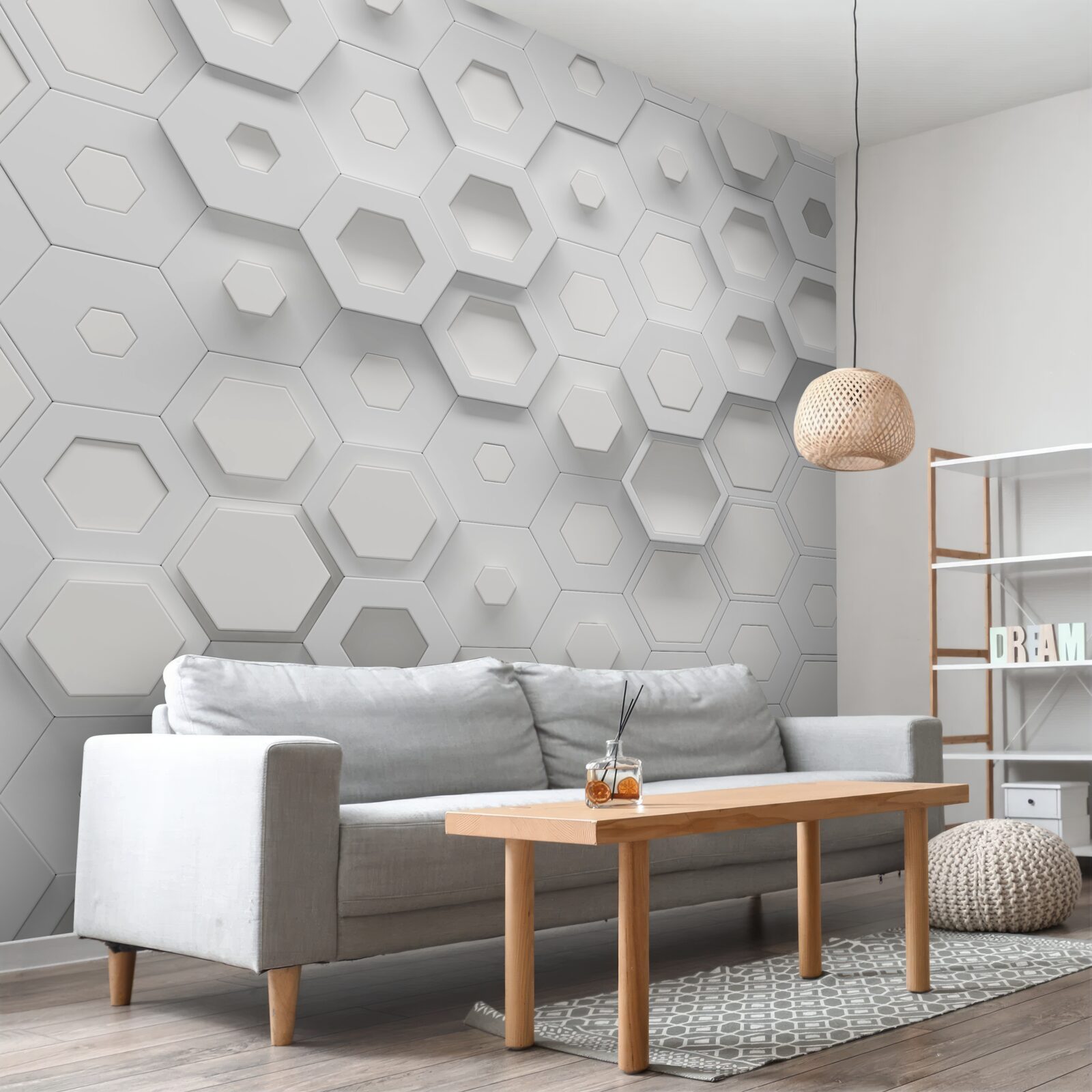 Fototapeta priestranné biele vzory