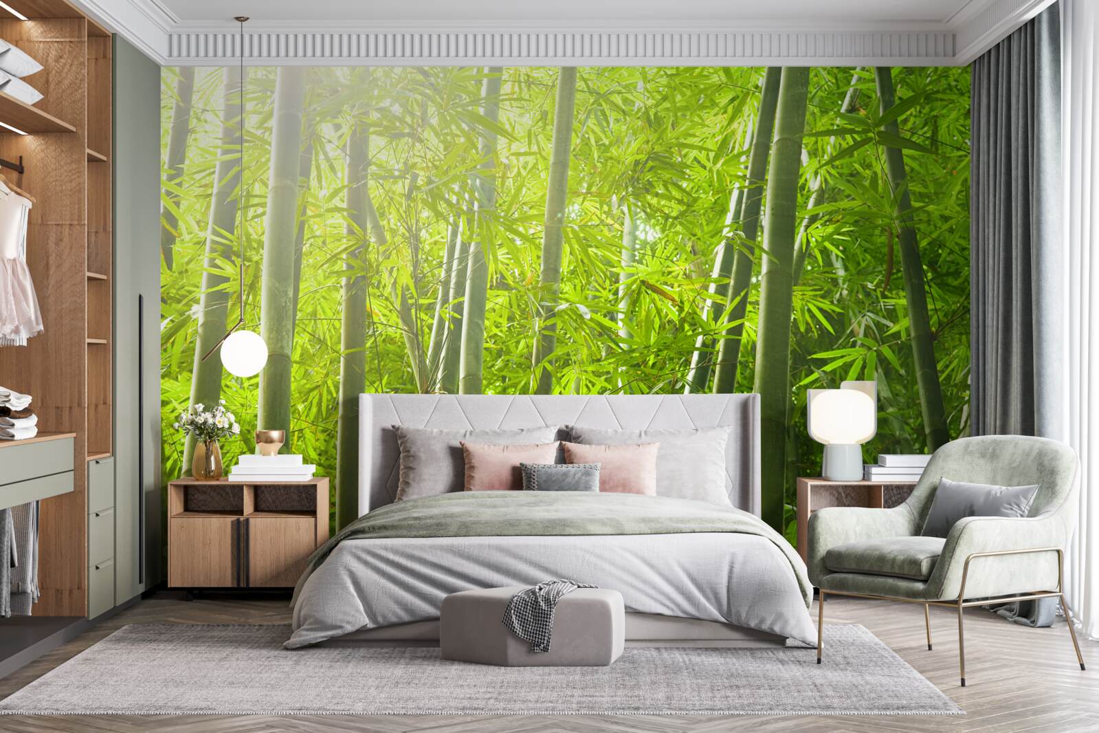 Fototapeta husté bambusové chatrče