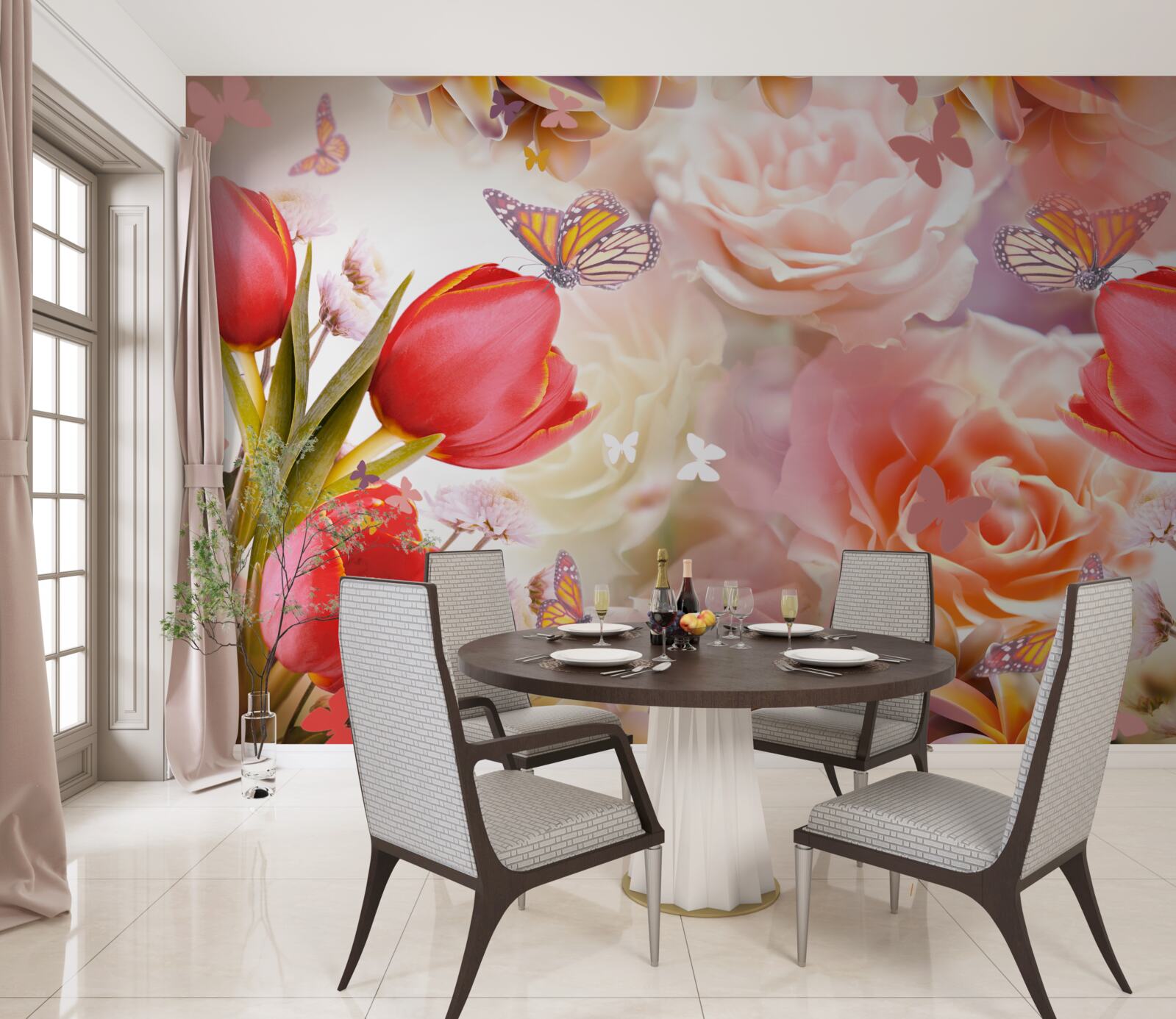 Fototapeta nádherný kvetinový vzor