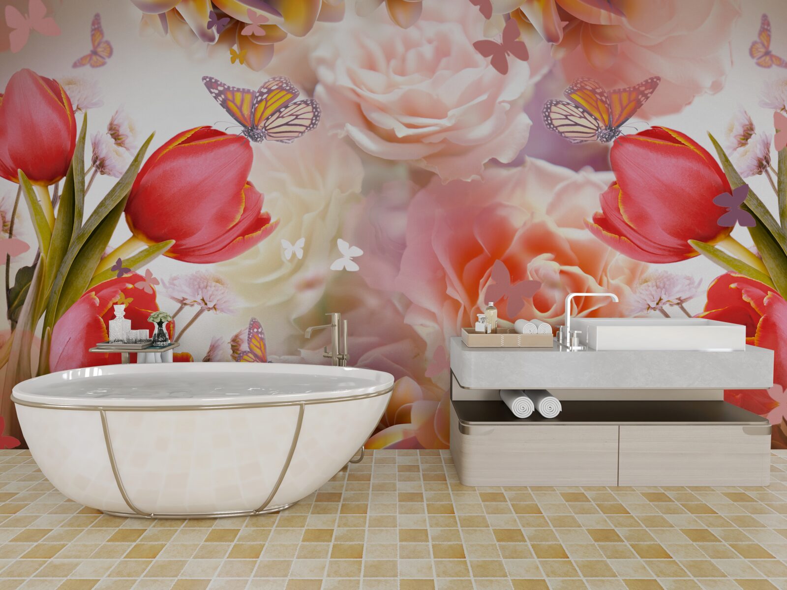 Fototapeta nádherný kvetinový vzor