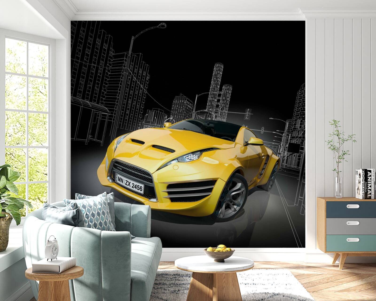 Fototapeta Žlté športové auto