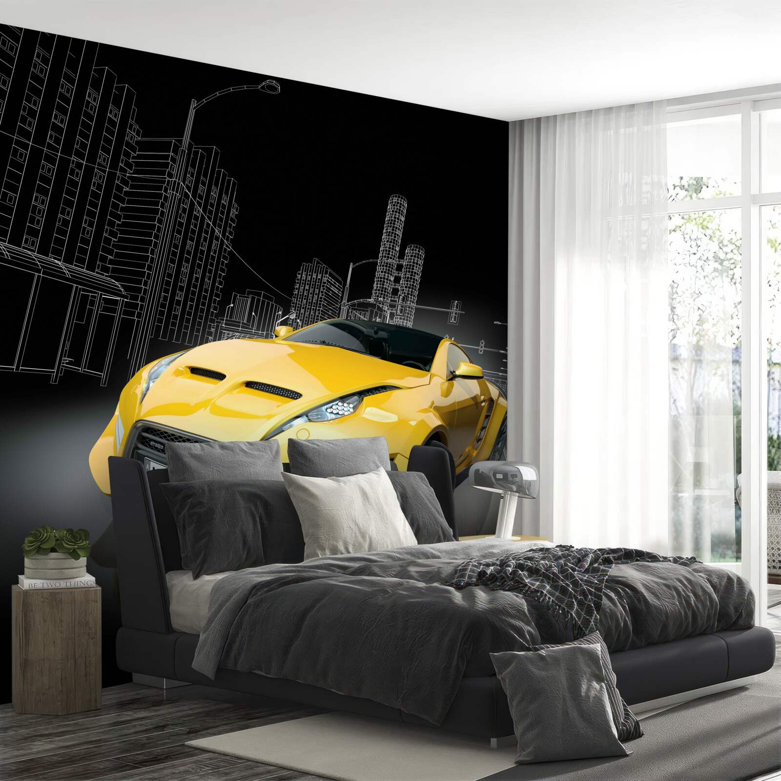 Fototapeta Žlté športové auto