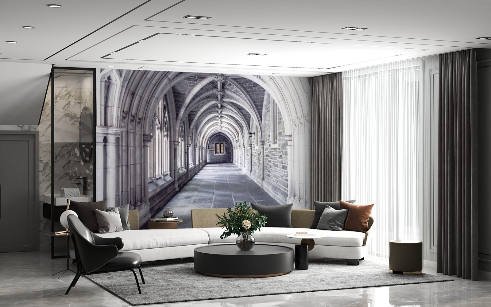 Fototapeta architektonické prvky pasáže