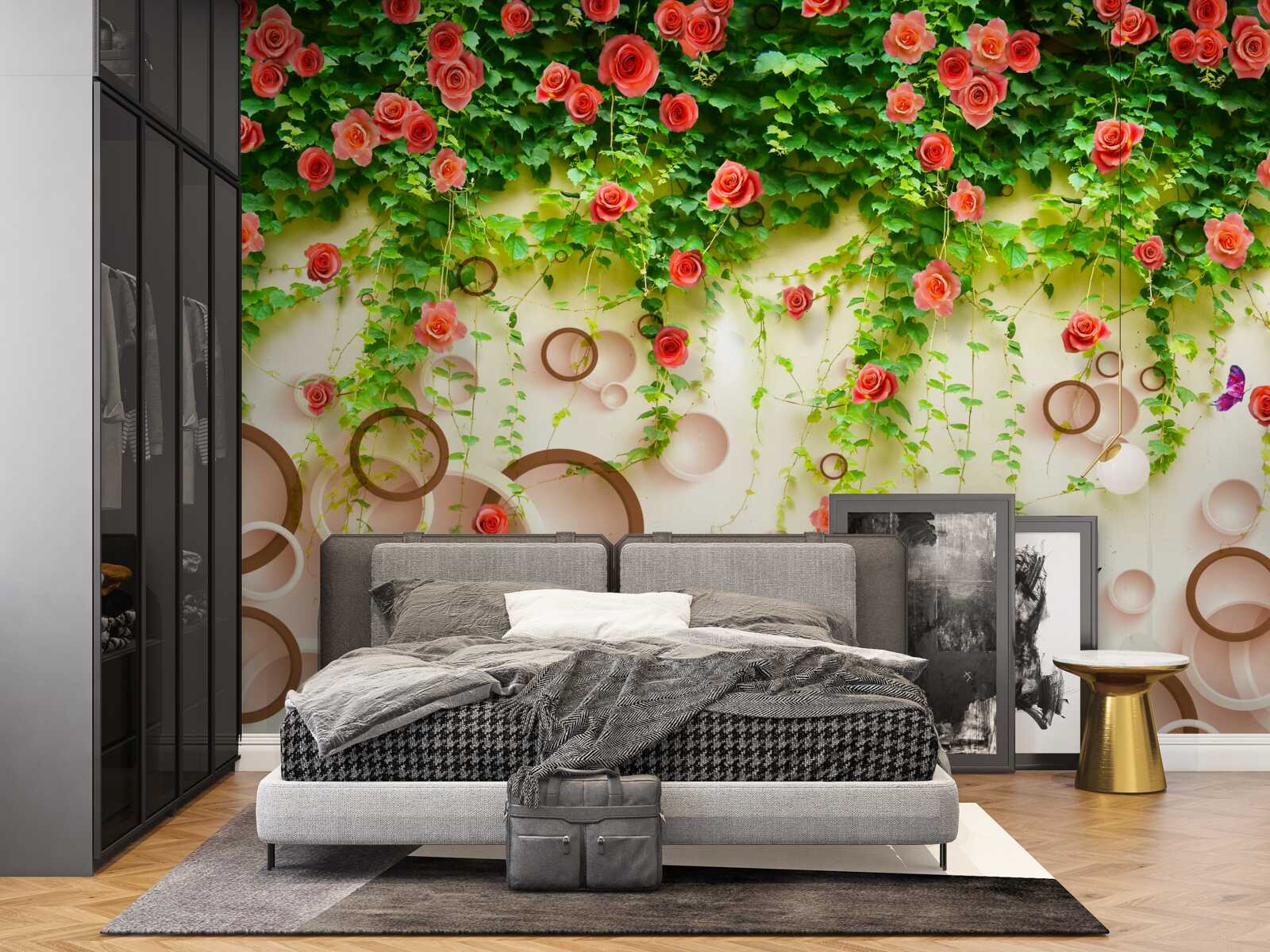 Fototapeta ružová ruže na vinici