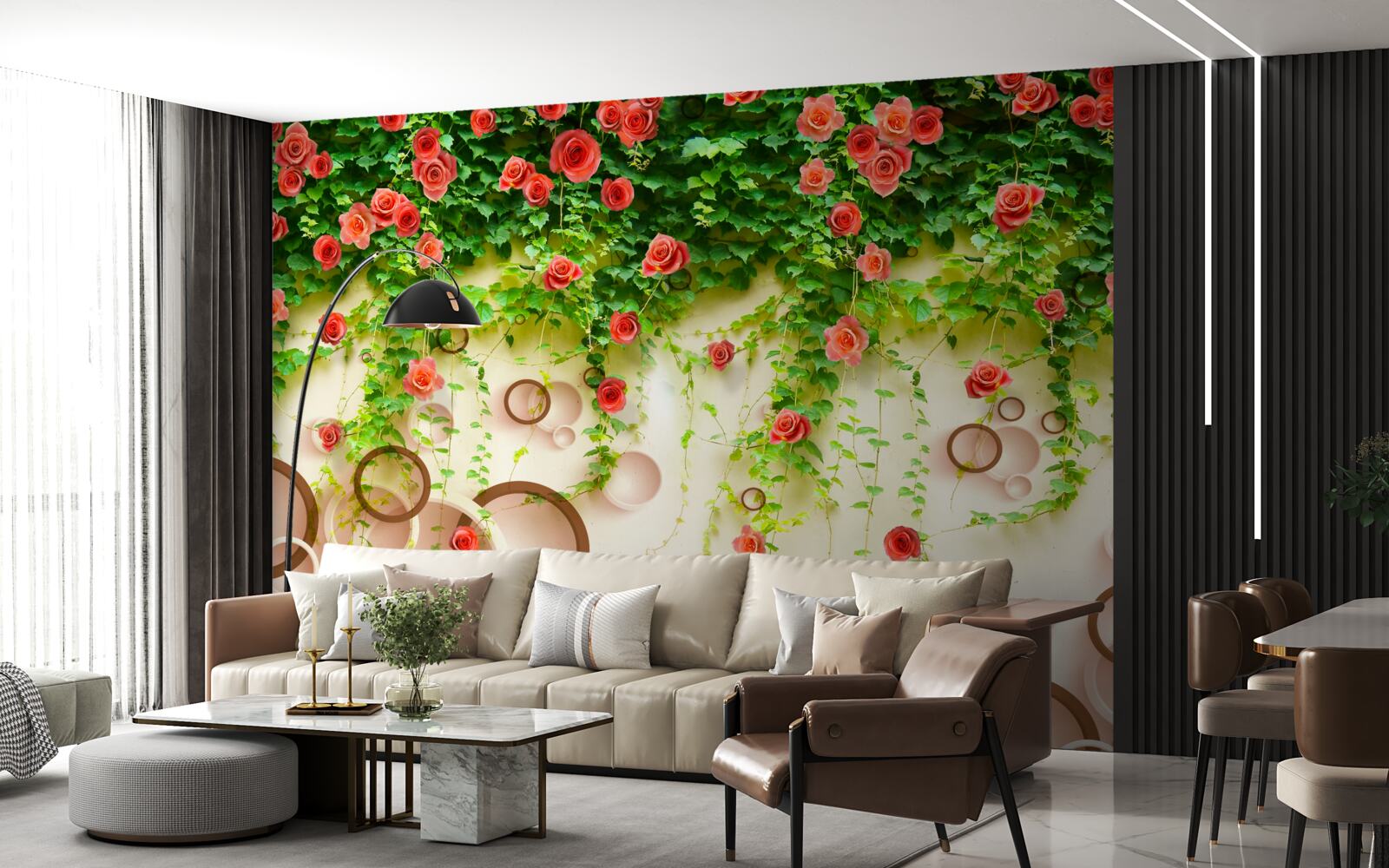 Fototapeta ružová ruže na vinici