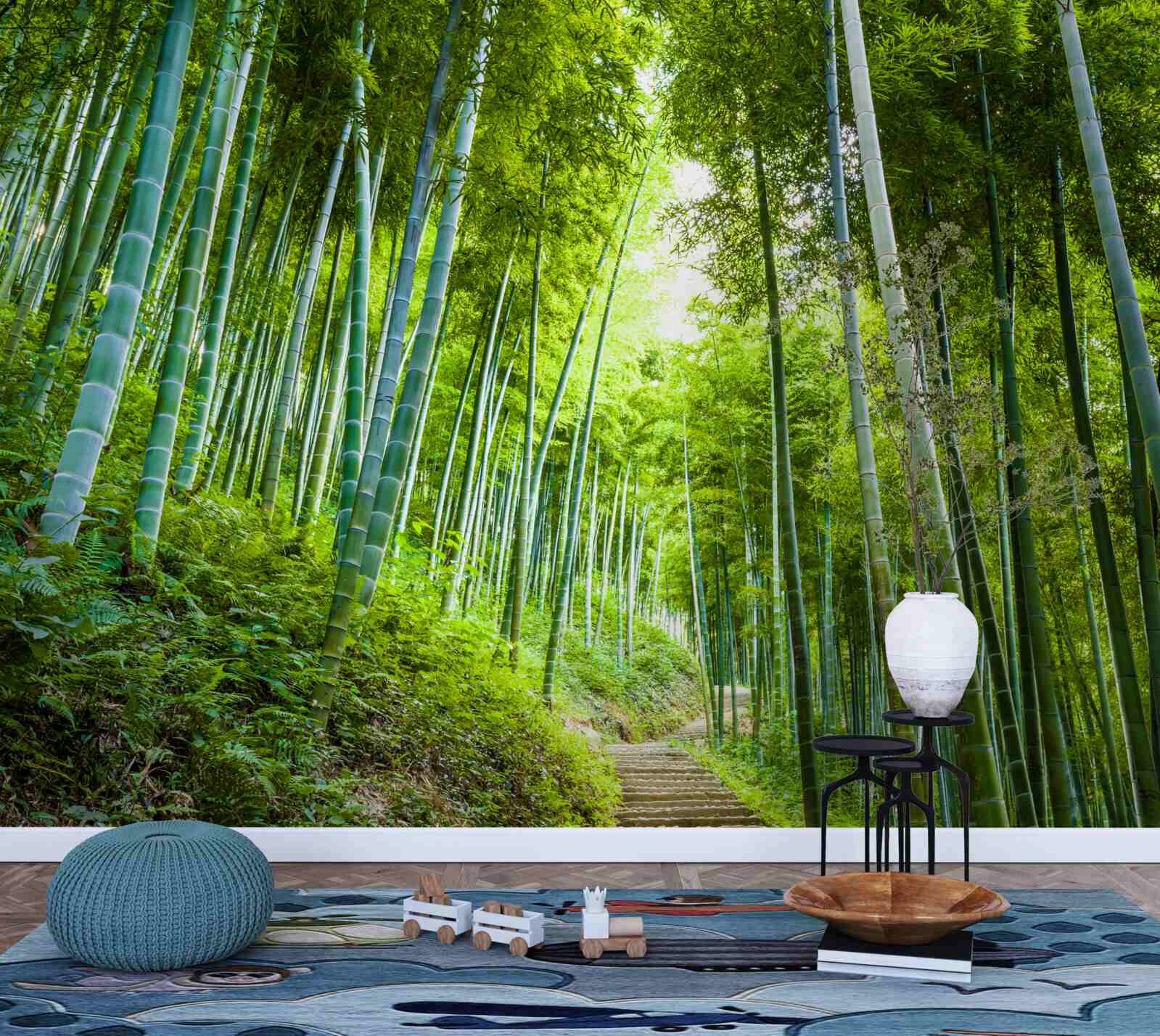 Fototapeta krasny bujny smaragdovy les