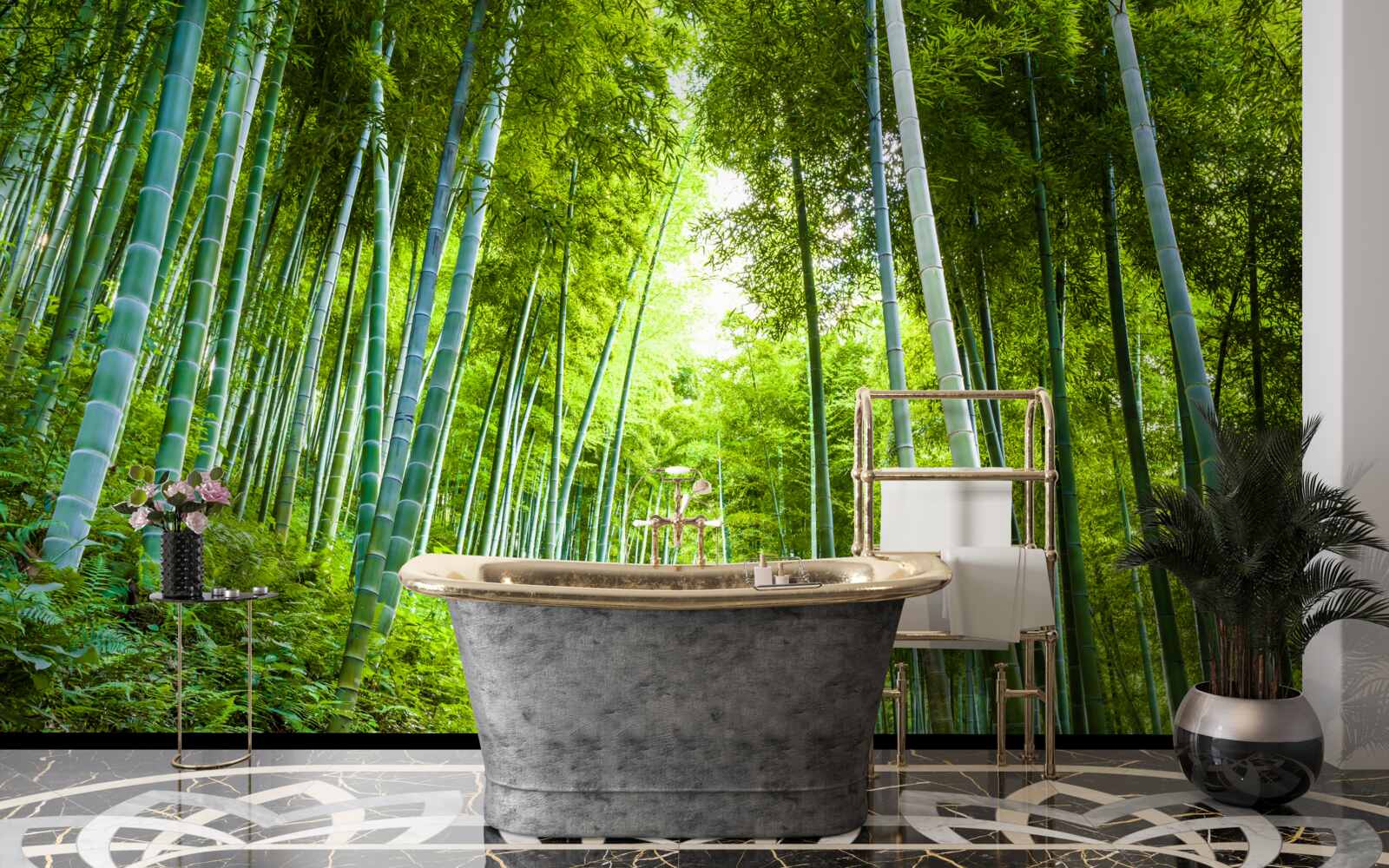 Fototapeta krasny bujny smaragdovy les