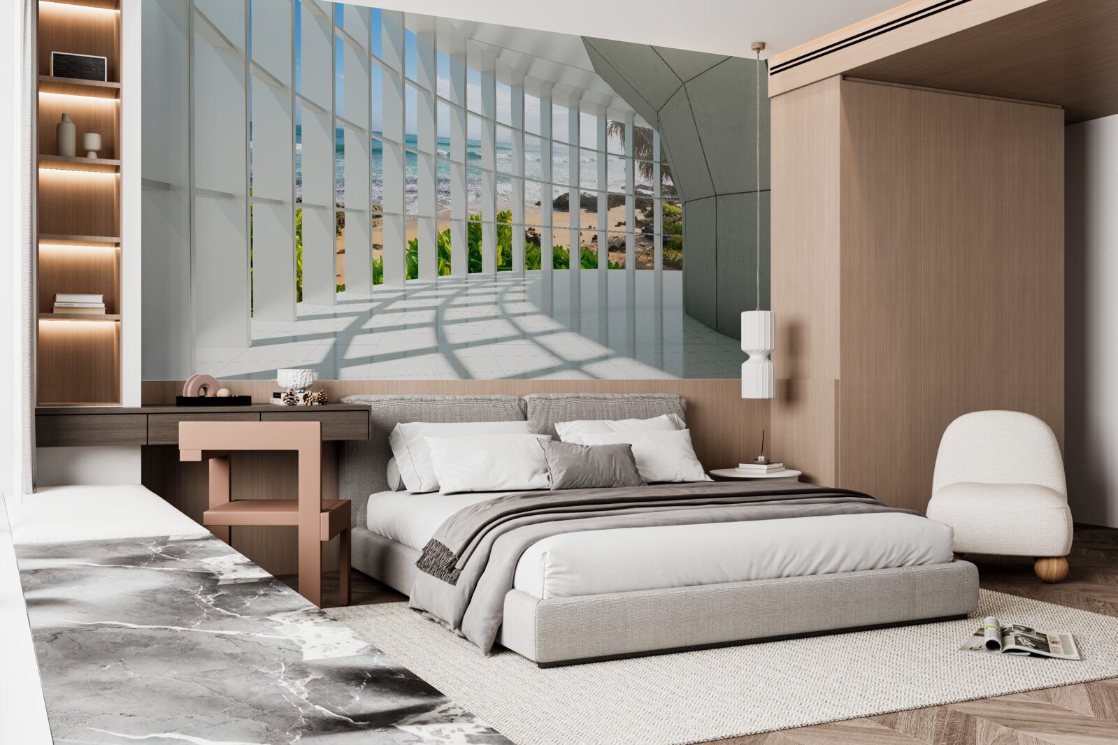 Fototapeta priestranná, svetlá chodba