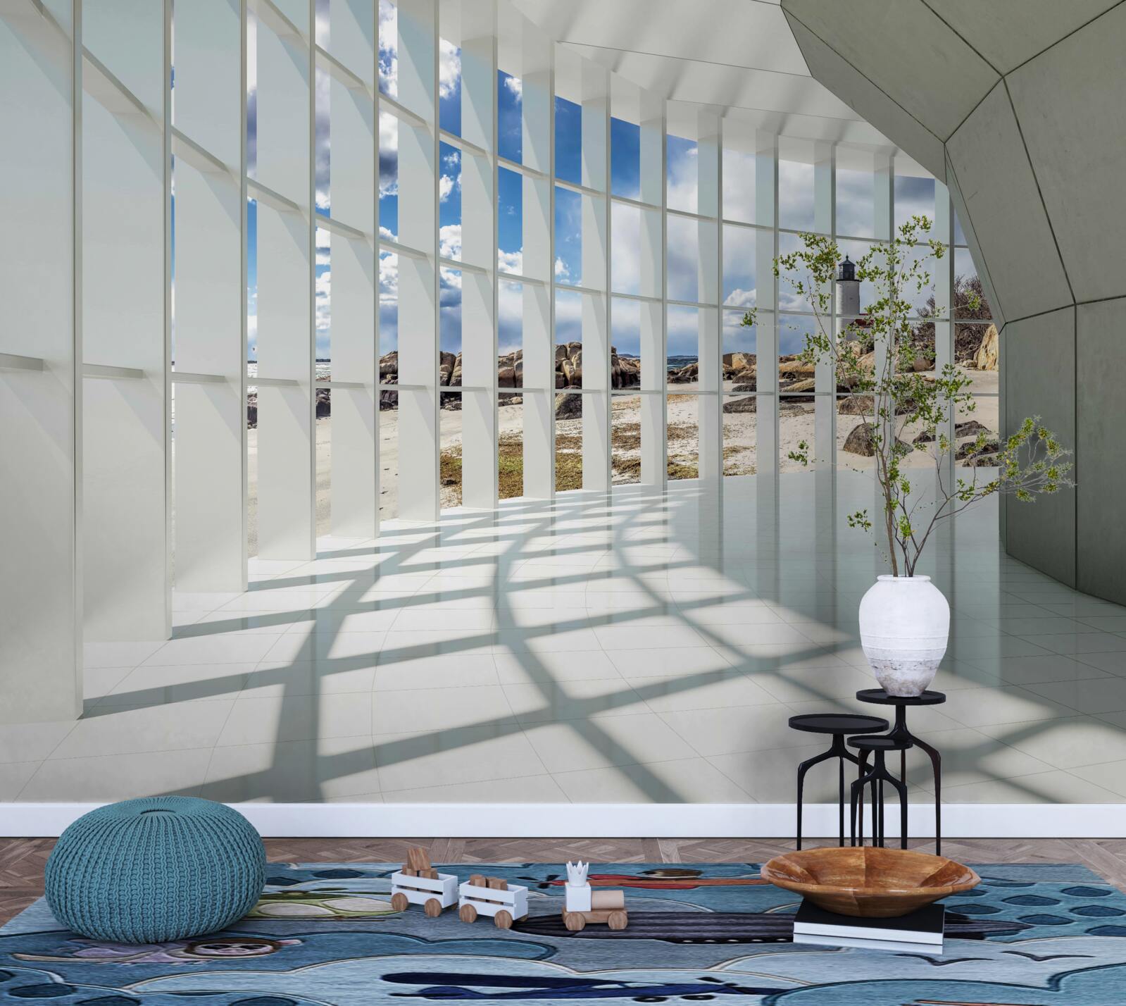 Fototapeta slnečné lúče v tuneli