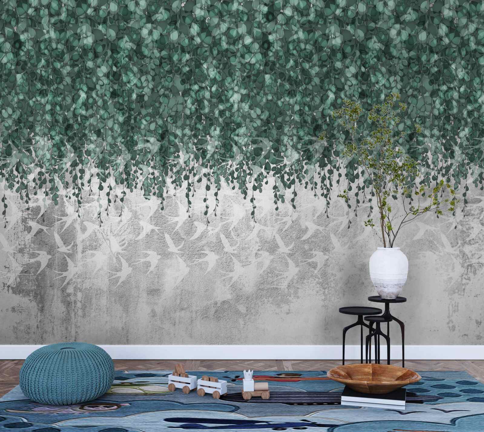 Fototapeta bohaté, zelené, ovisnuté konáre