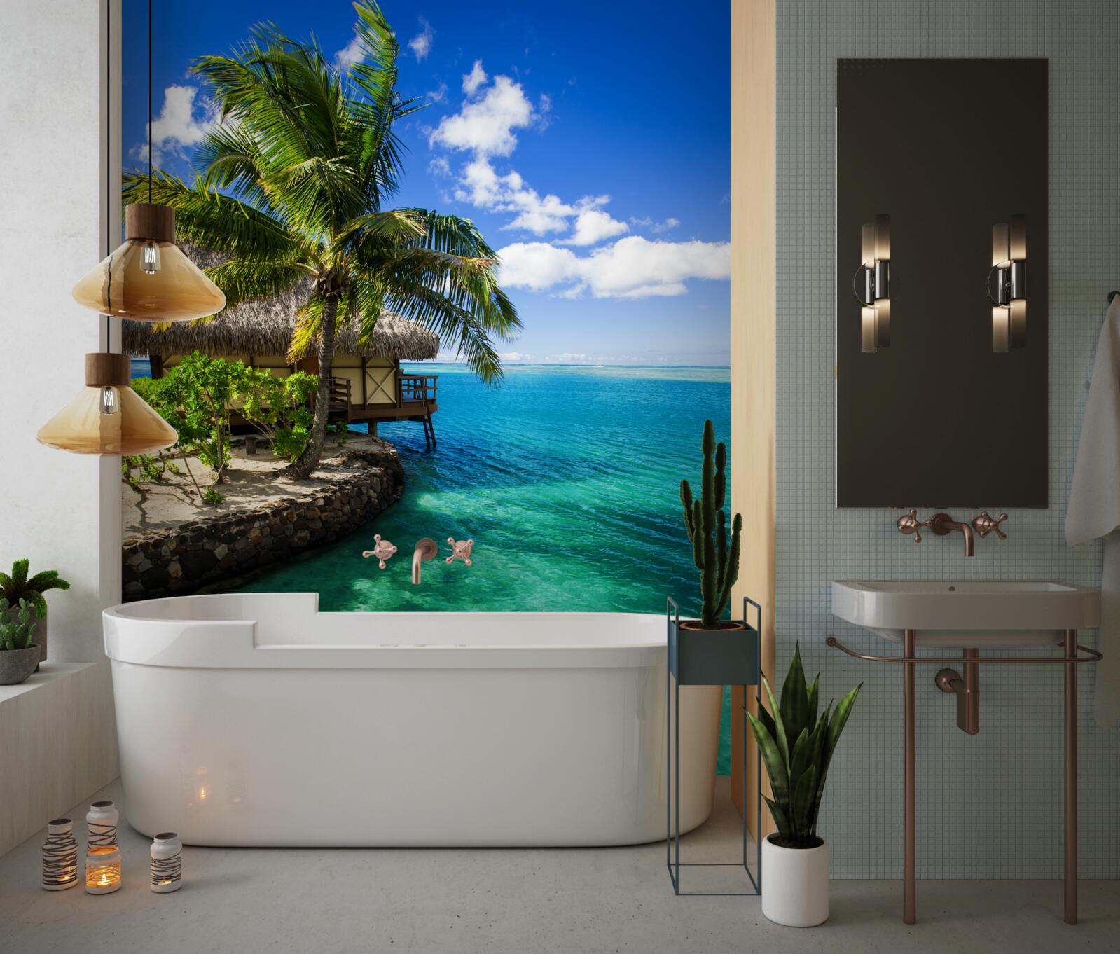 Fototapeta plážový dom na Maldivách