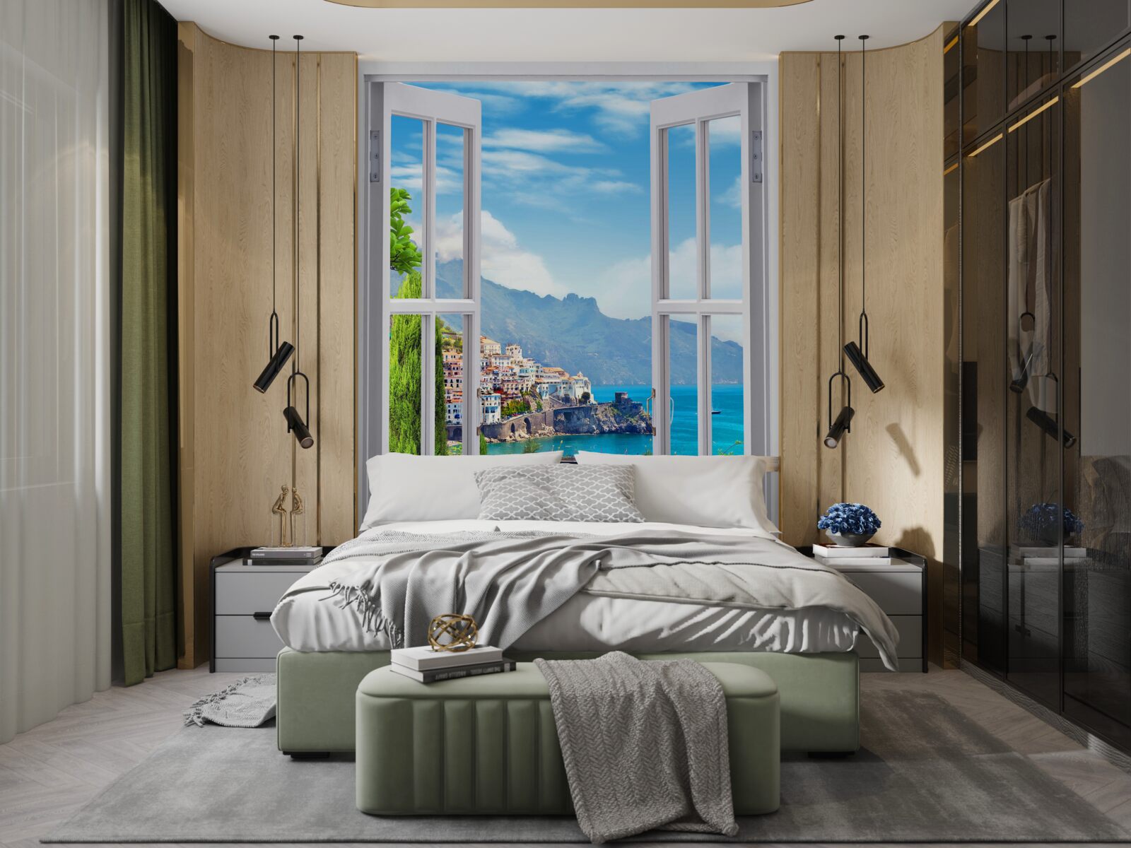 Fototapeta okno ponúka malebný výhľad