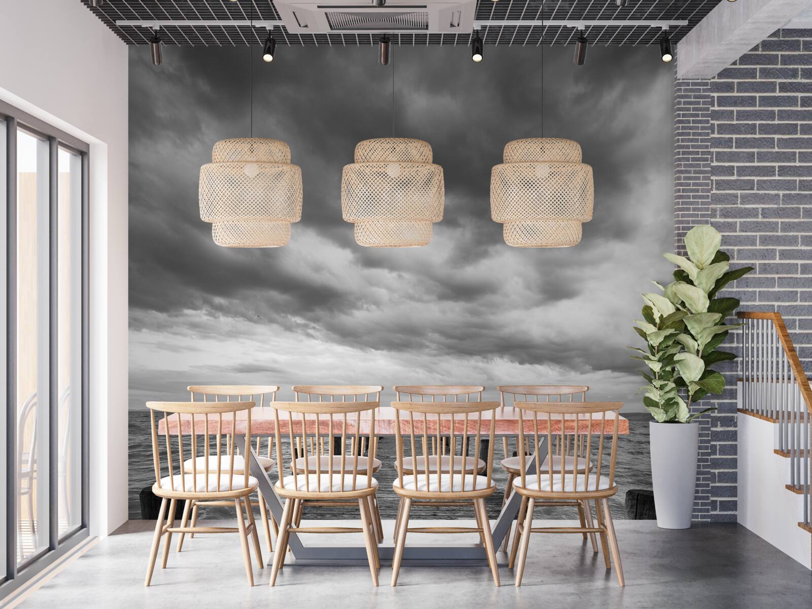 Fototapeta plávajúci most vedúci k moru