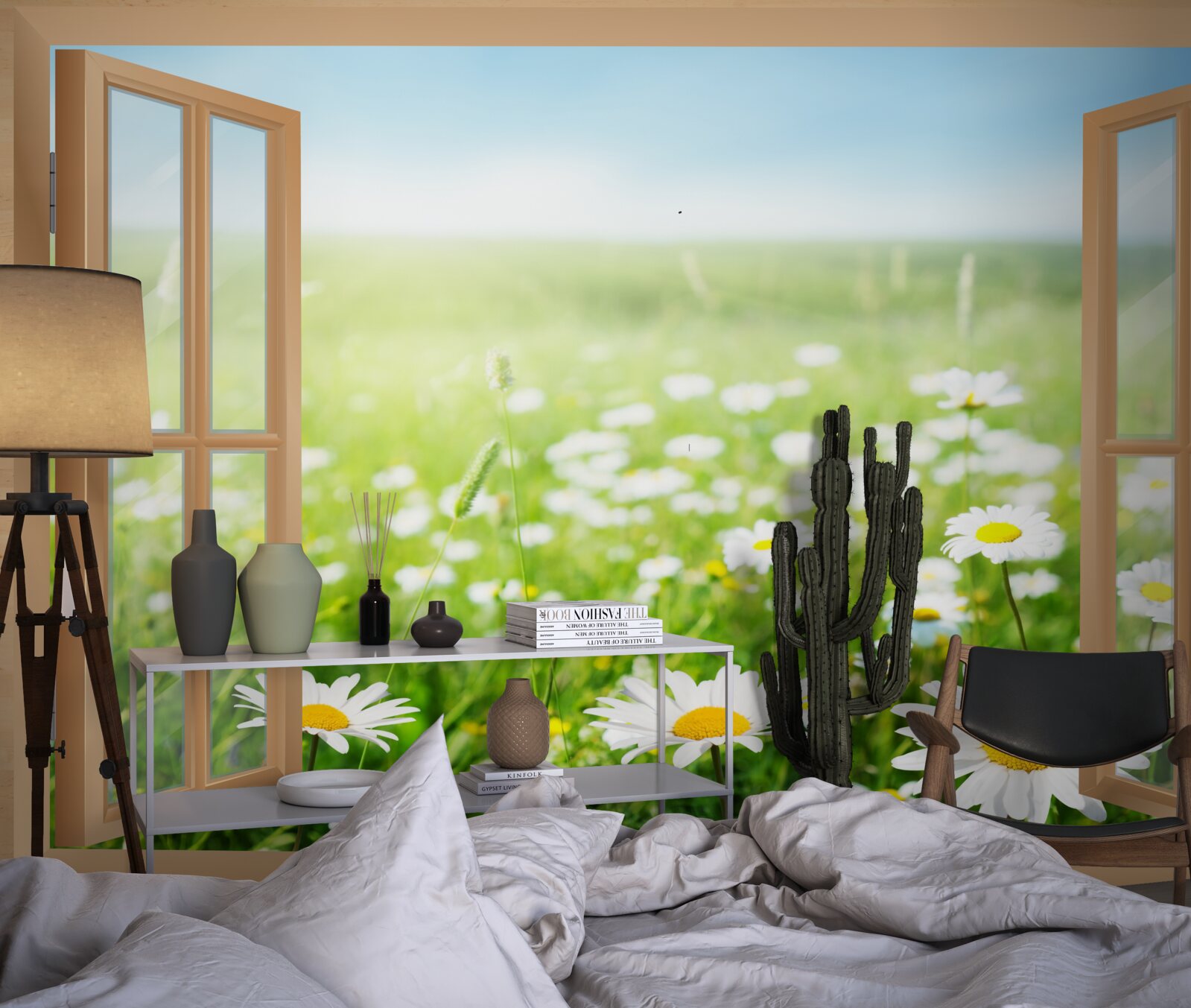 Fototapeta panoráma harmančekového poľa