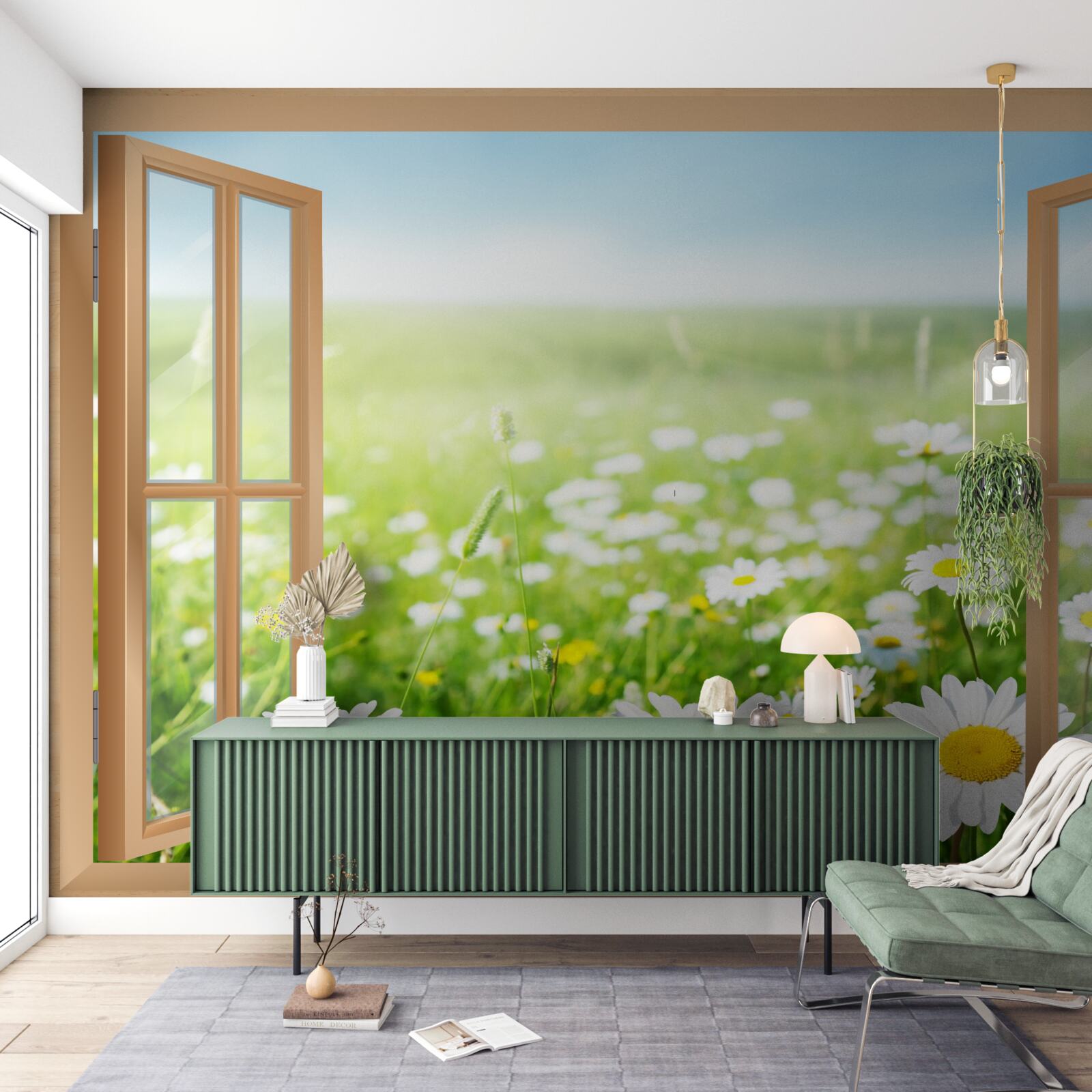 Fototapeta panoráma harmančekového poľa