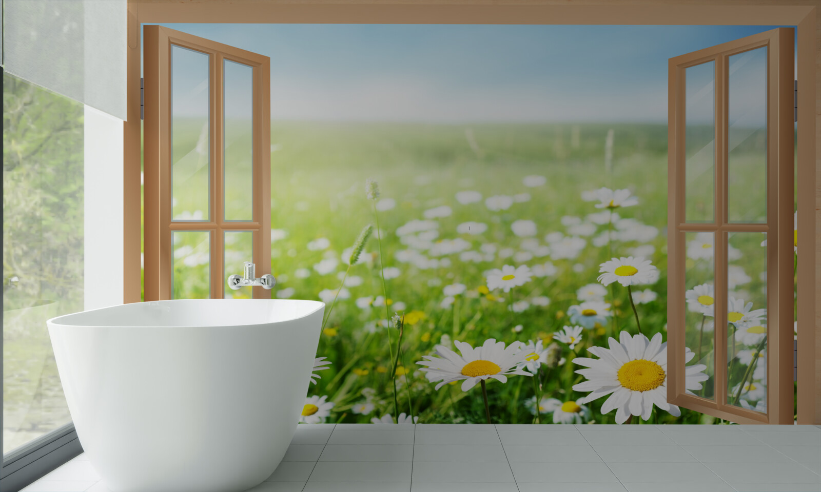 Fototapeta panoráma harmančekového poľa