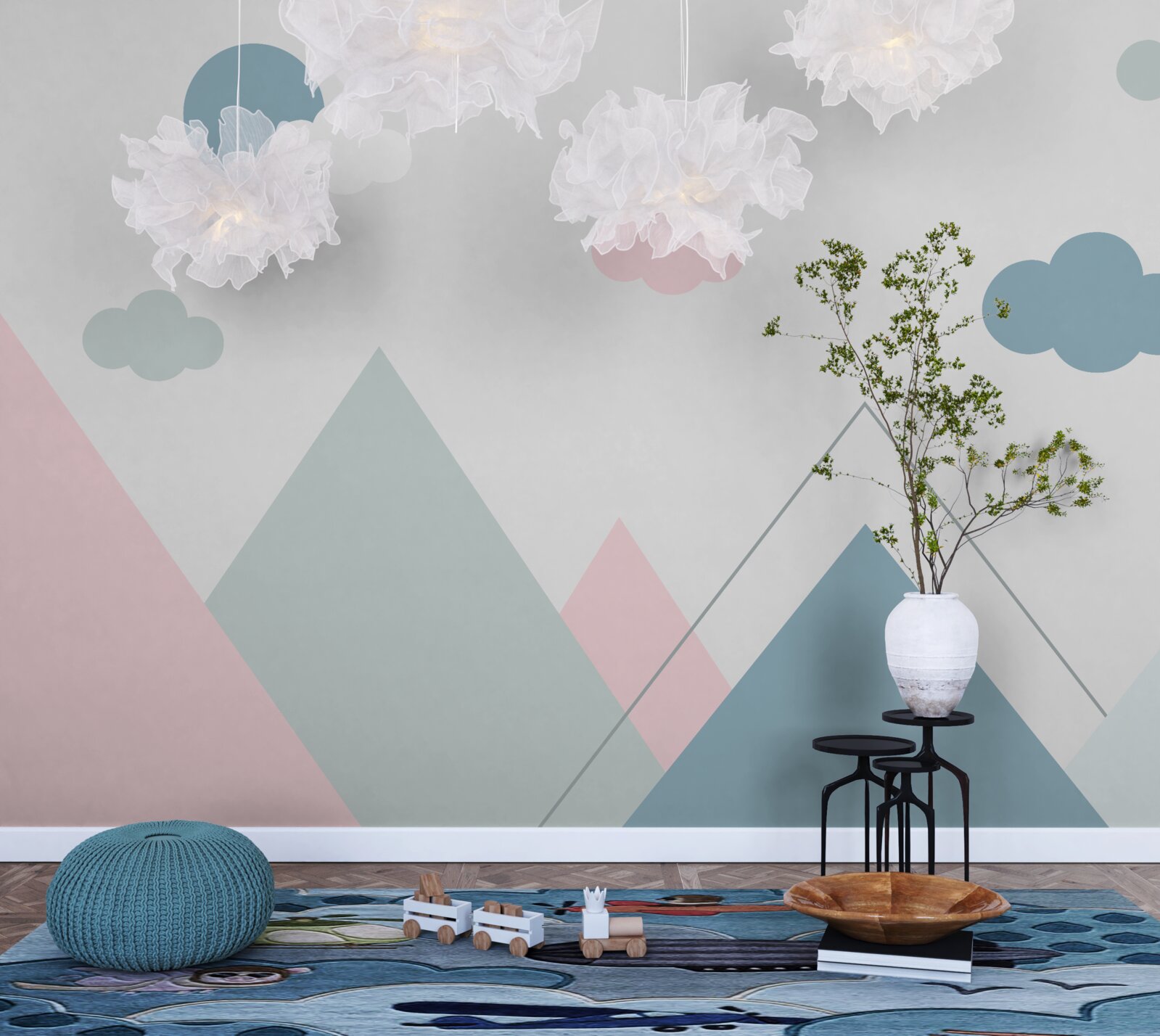 Fototapeta mraky a vrcholy