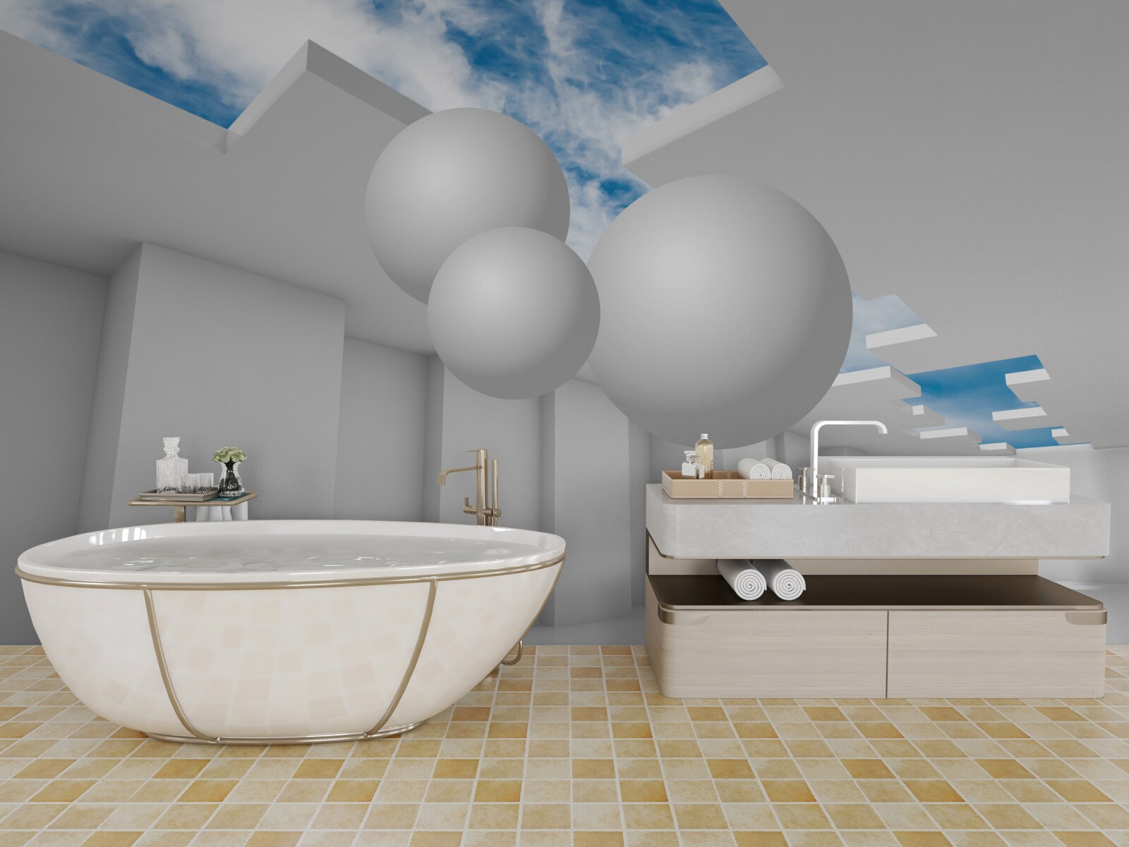 Fototapeta svetlý sklad