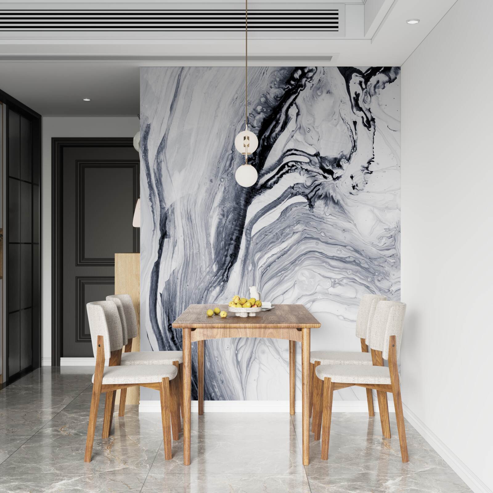 Fototapeta rozmazané šedé vlny