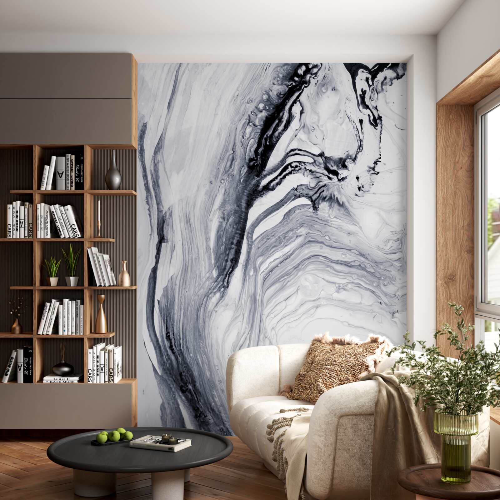 Fototapeta rozmazané šedé vlny