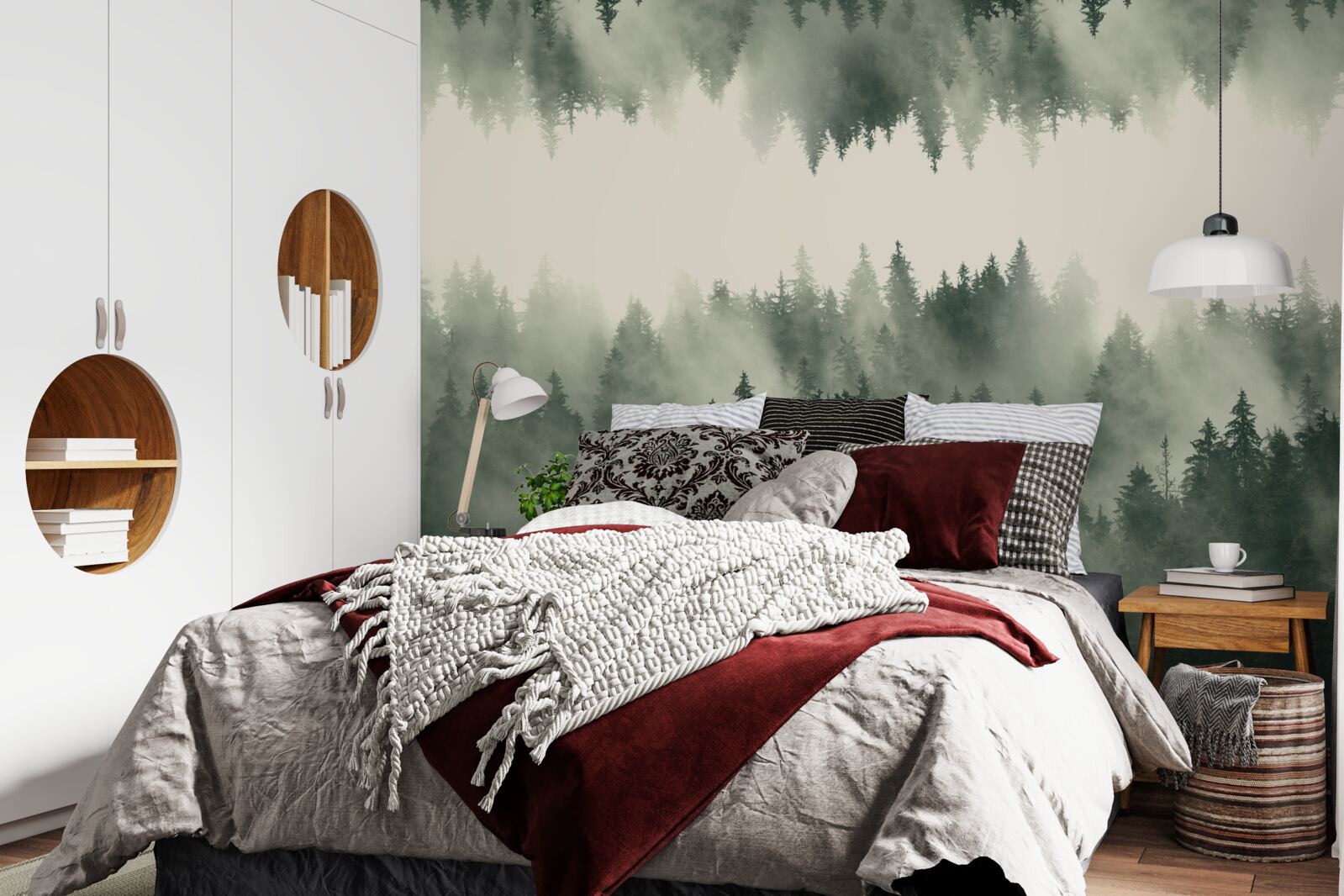 Fototapeta hmlový les s hustou vegetáciou