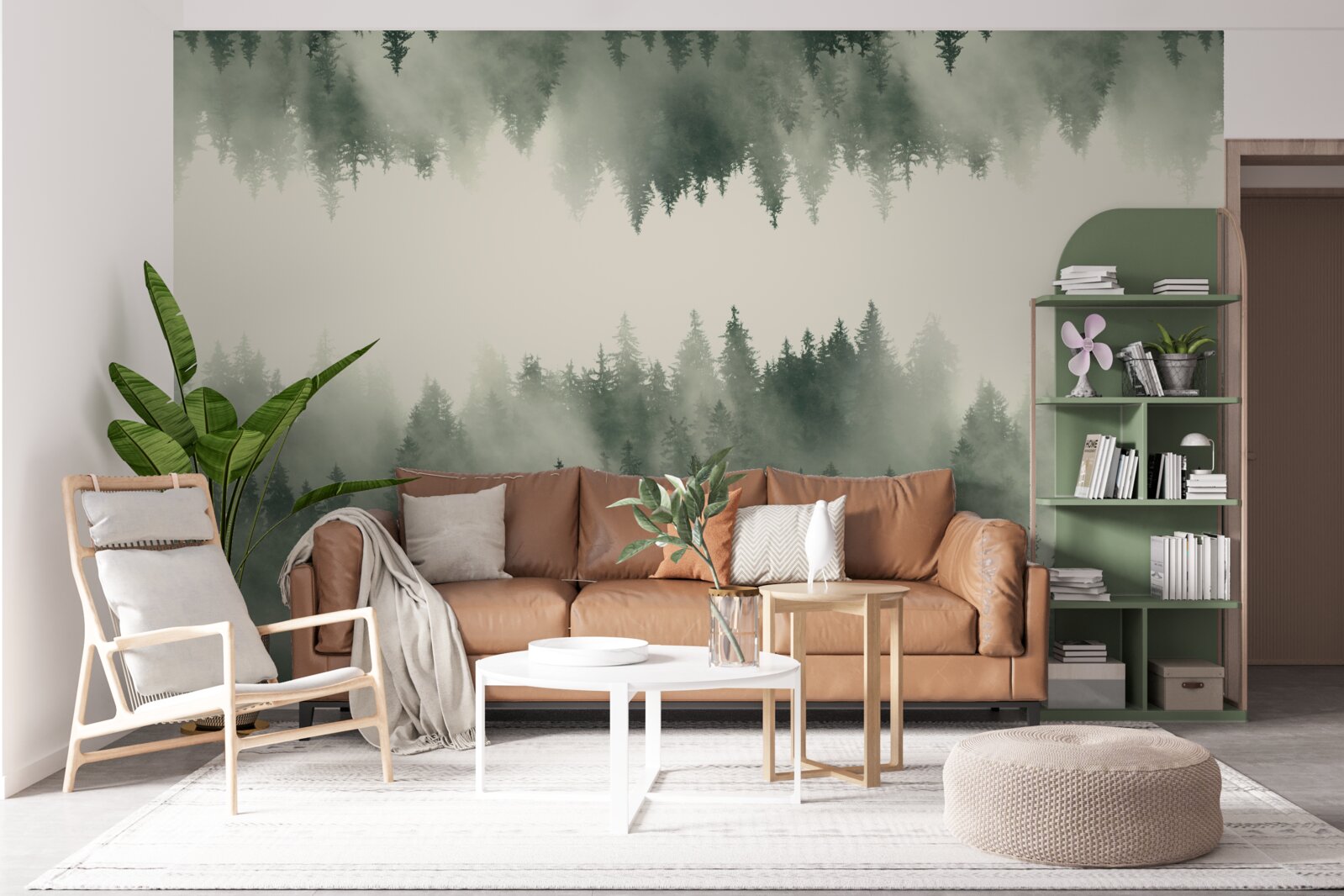 Fototapeta hmlový les s hustou vegetáciou