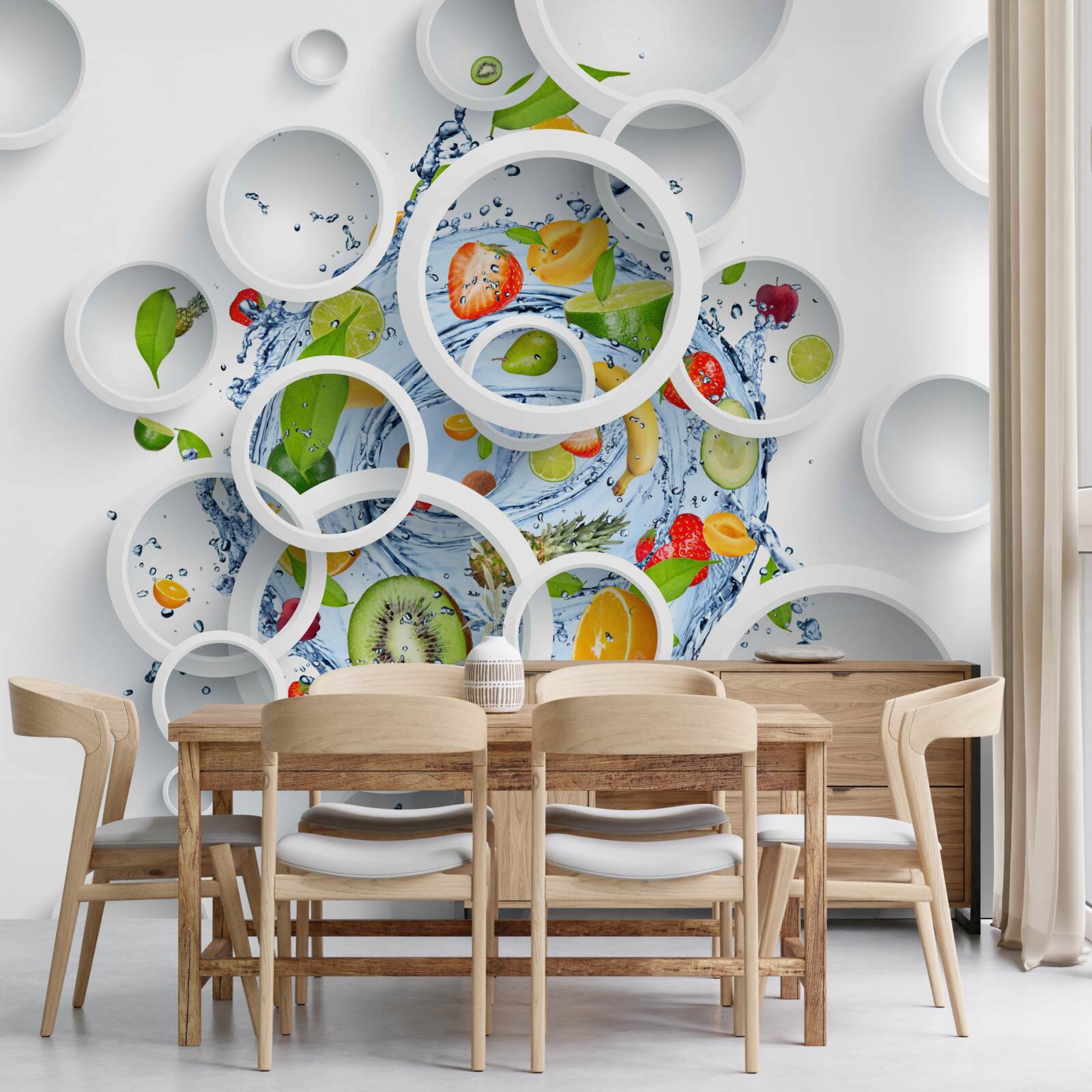 Fototapeta biela drobivá a ovocná