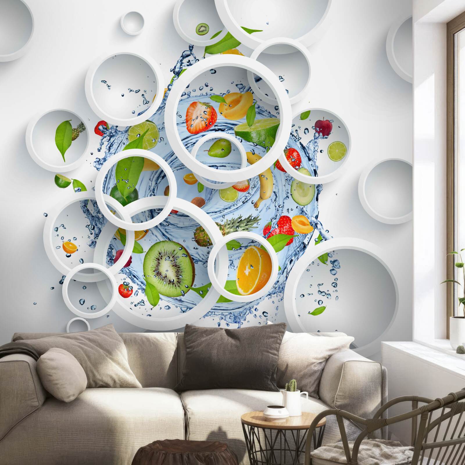 Fototapeta biela drobivá a ovocná