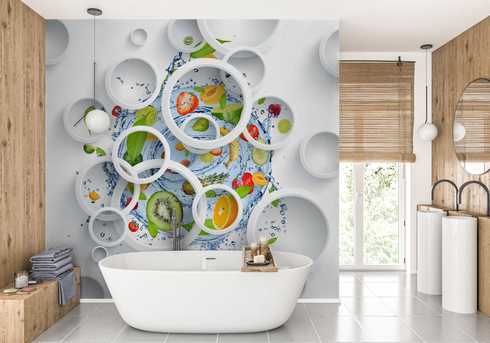 Fototapeta biela drobivá a ovocná