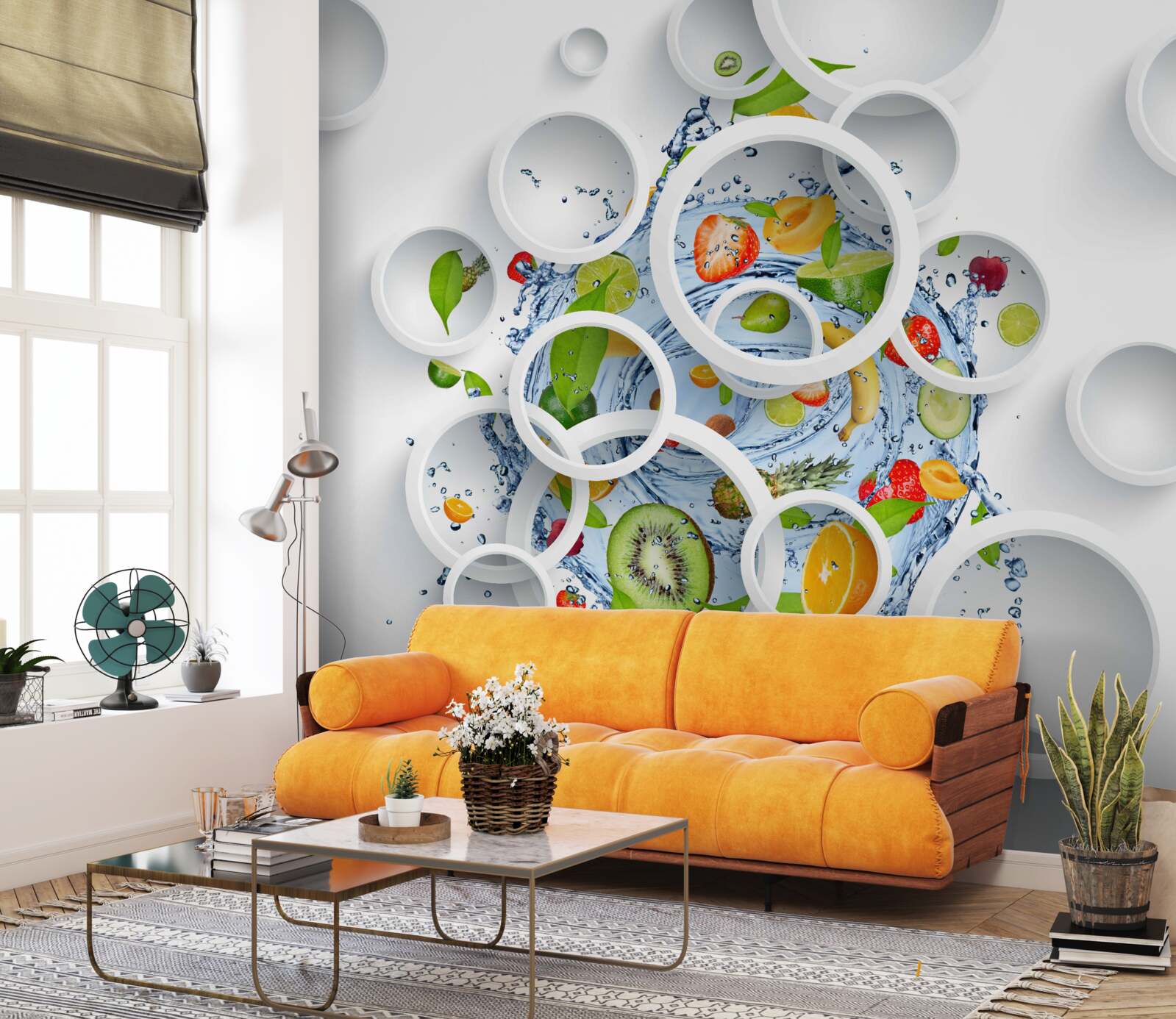 Fototapeta biela drobivá a ovocná