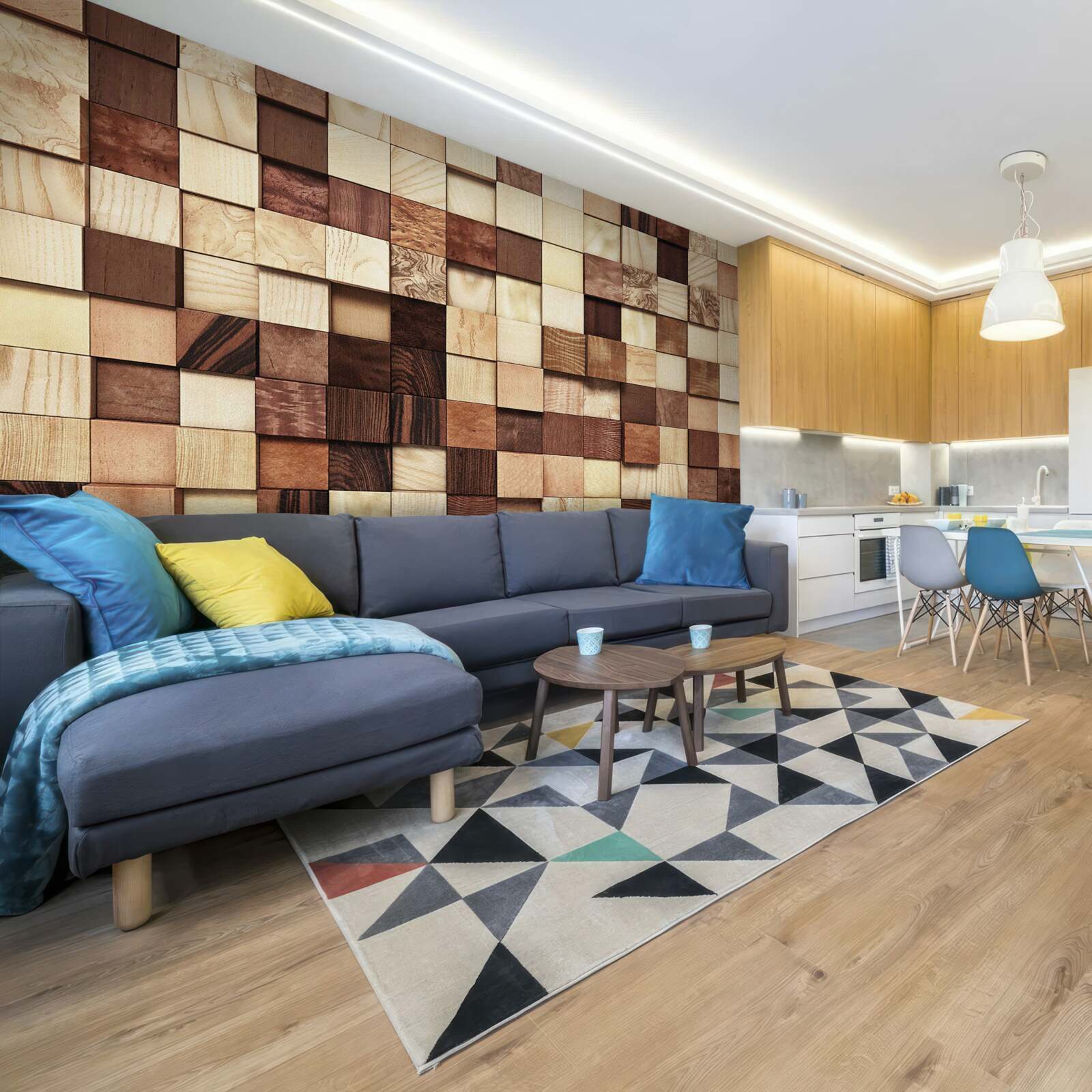 Fototapeta malé štvorčeky v rôznych farbách