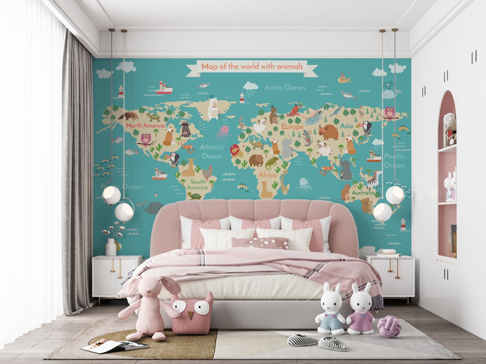 Fototapeta Mapa Sveta má rôzne detaily