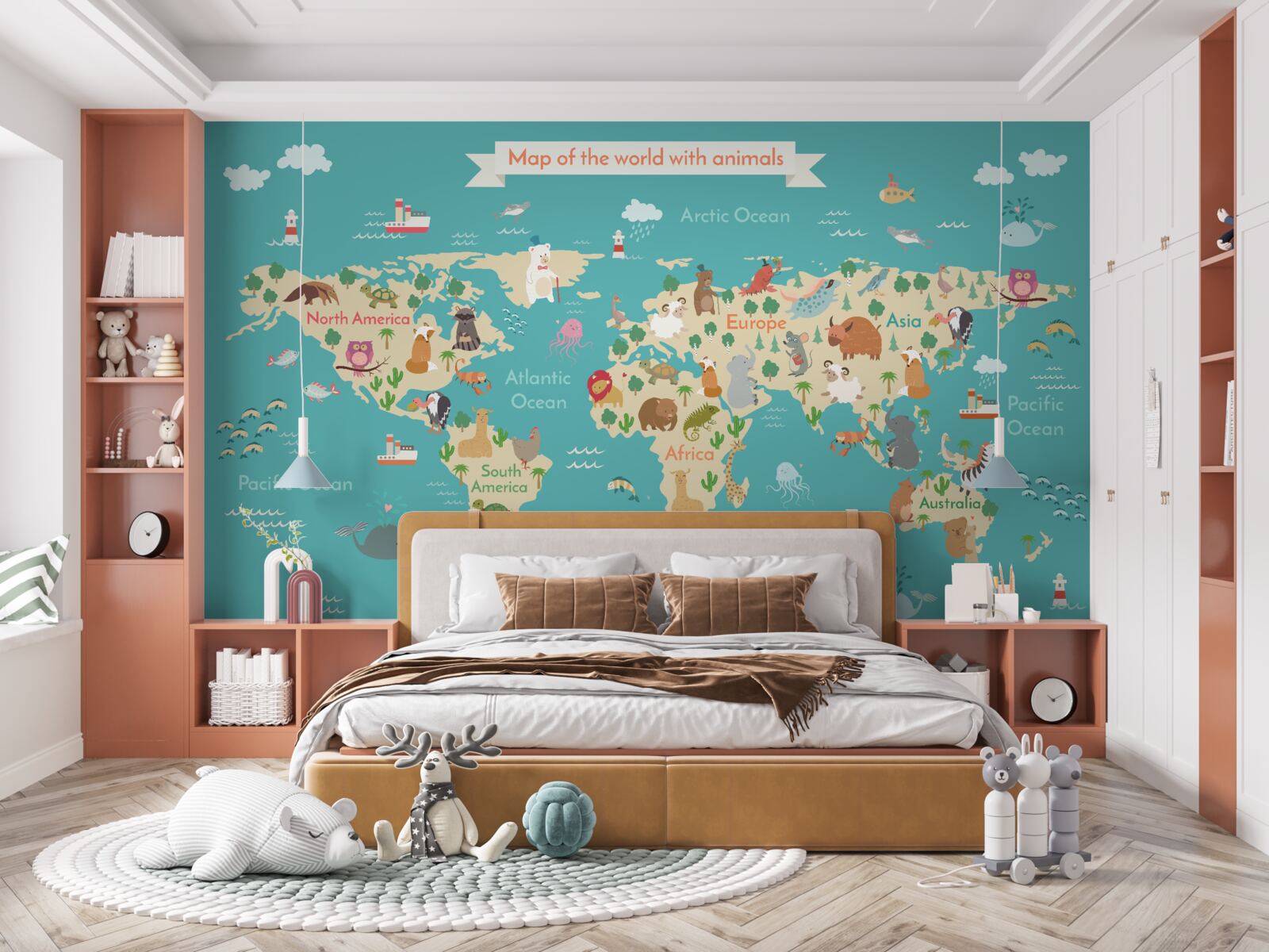 Fototapeta Mapa Sveta má rôzne detaily